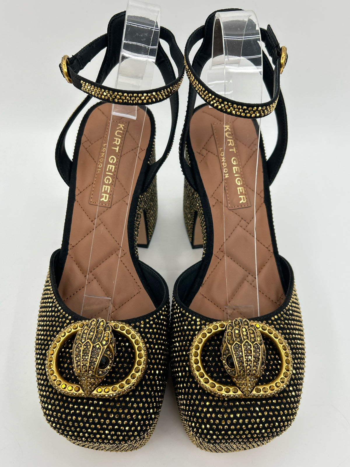 KURT GEIGER Size 41 GOLD AND BLACK Women Pumps