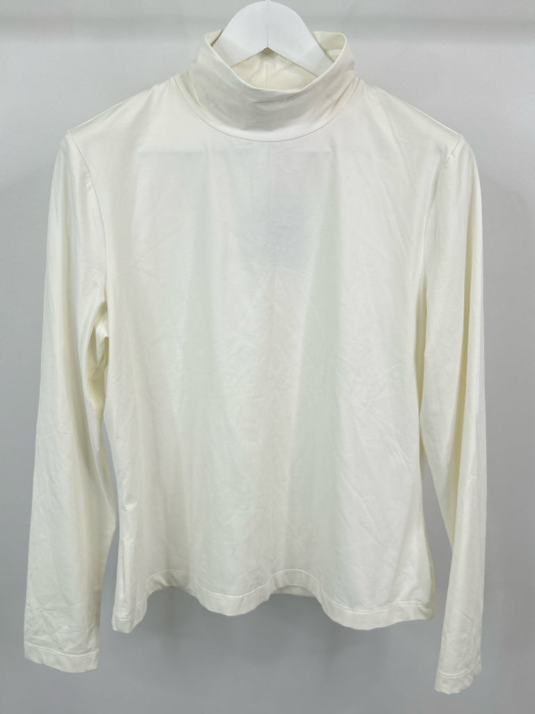 ST JOHN CAVIAR Women Size XL White Turtleneck