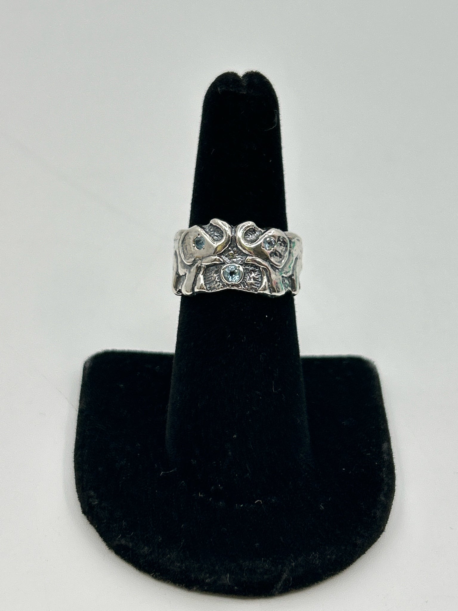 Sterling Silver Elephant Size 6.5 Ring