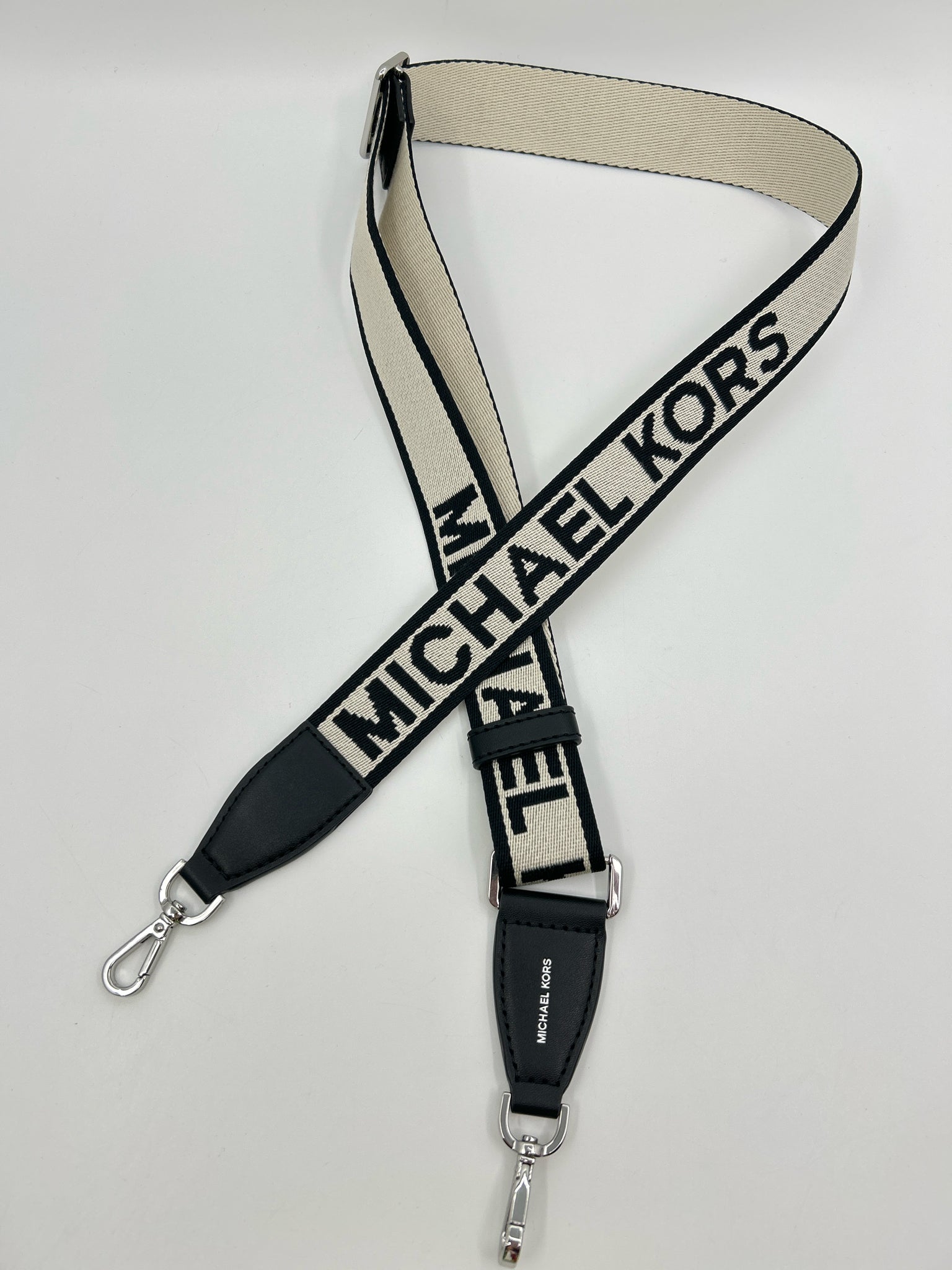 MICHAEL KORS Black Print Purse Strap
