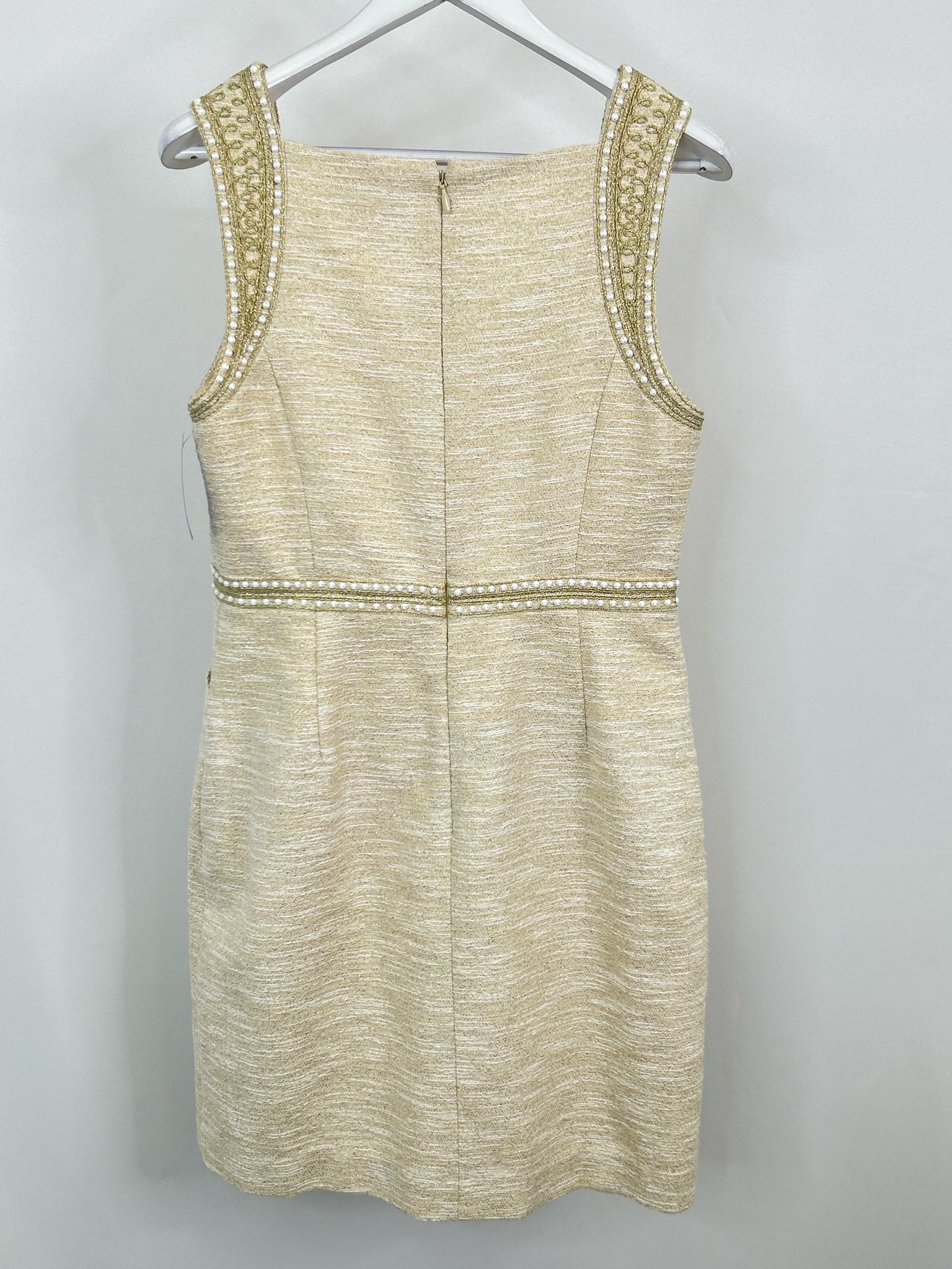 LILLY PULITZER Size 12 Beige Metallic Women Dress