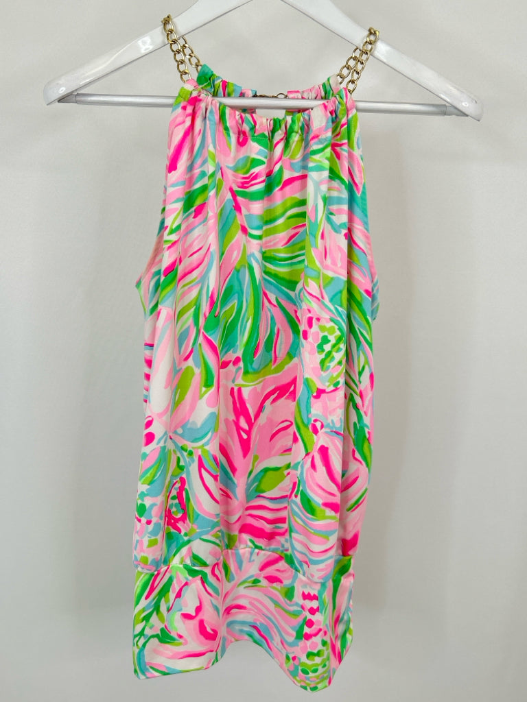 LILLY PULITZER Size L Neon Pastel Women's Top