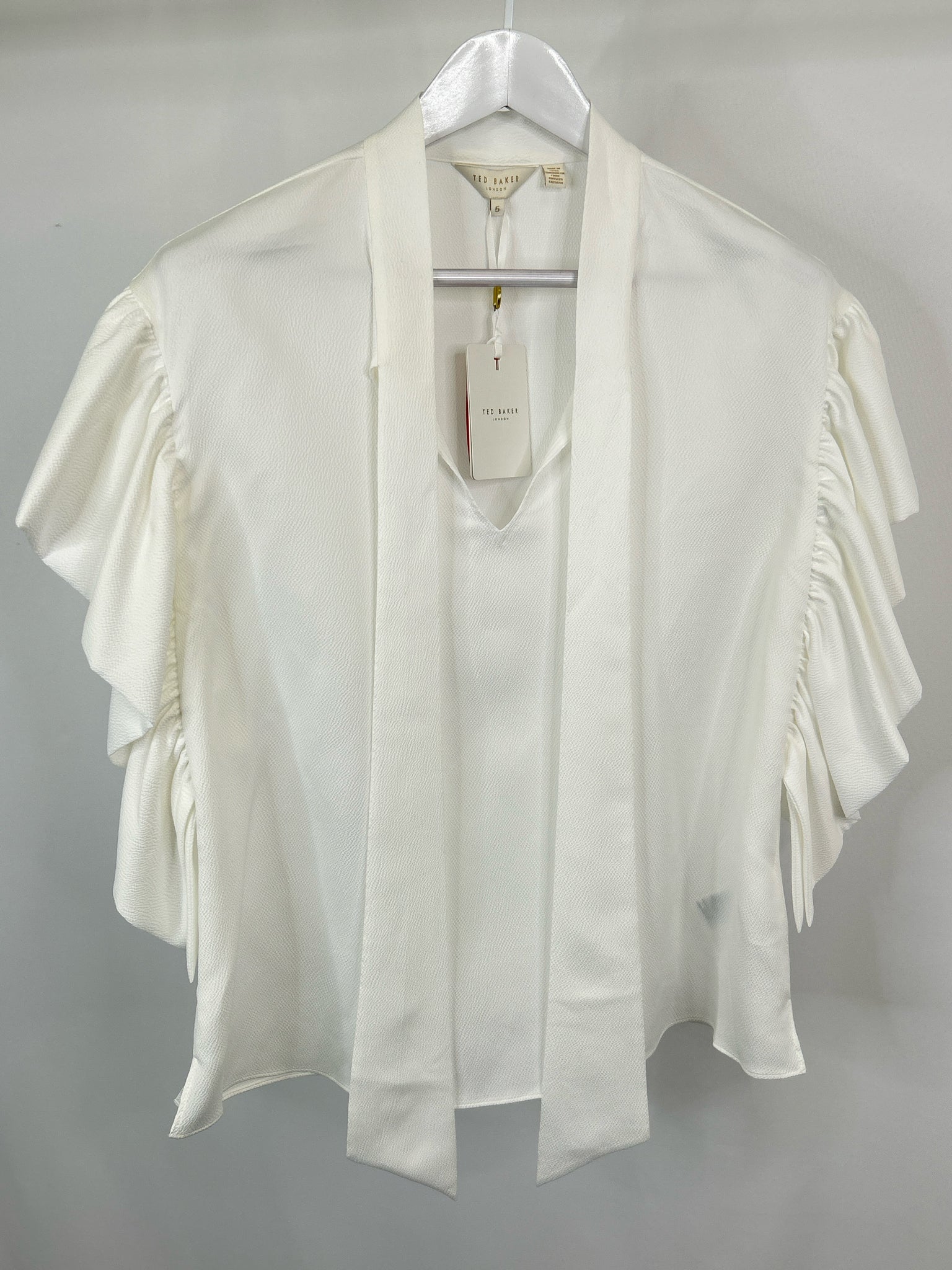 TED BAKER Size 12 White Women Top NWT