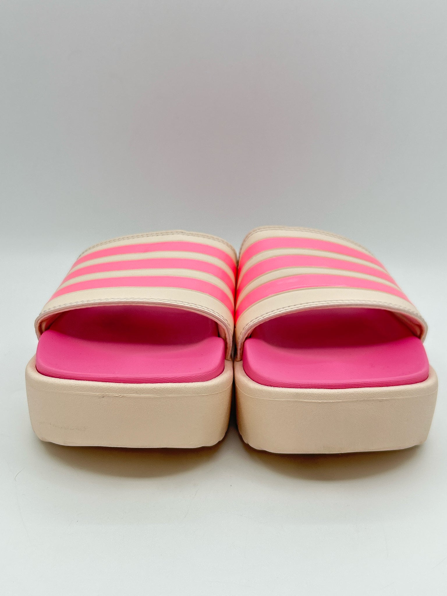 ADIDAS Size 7 PINK AND BEIGE Women Sandal