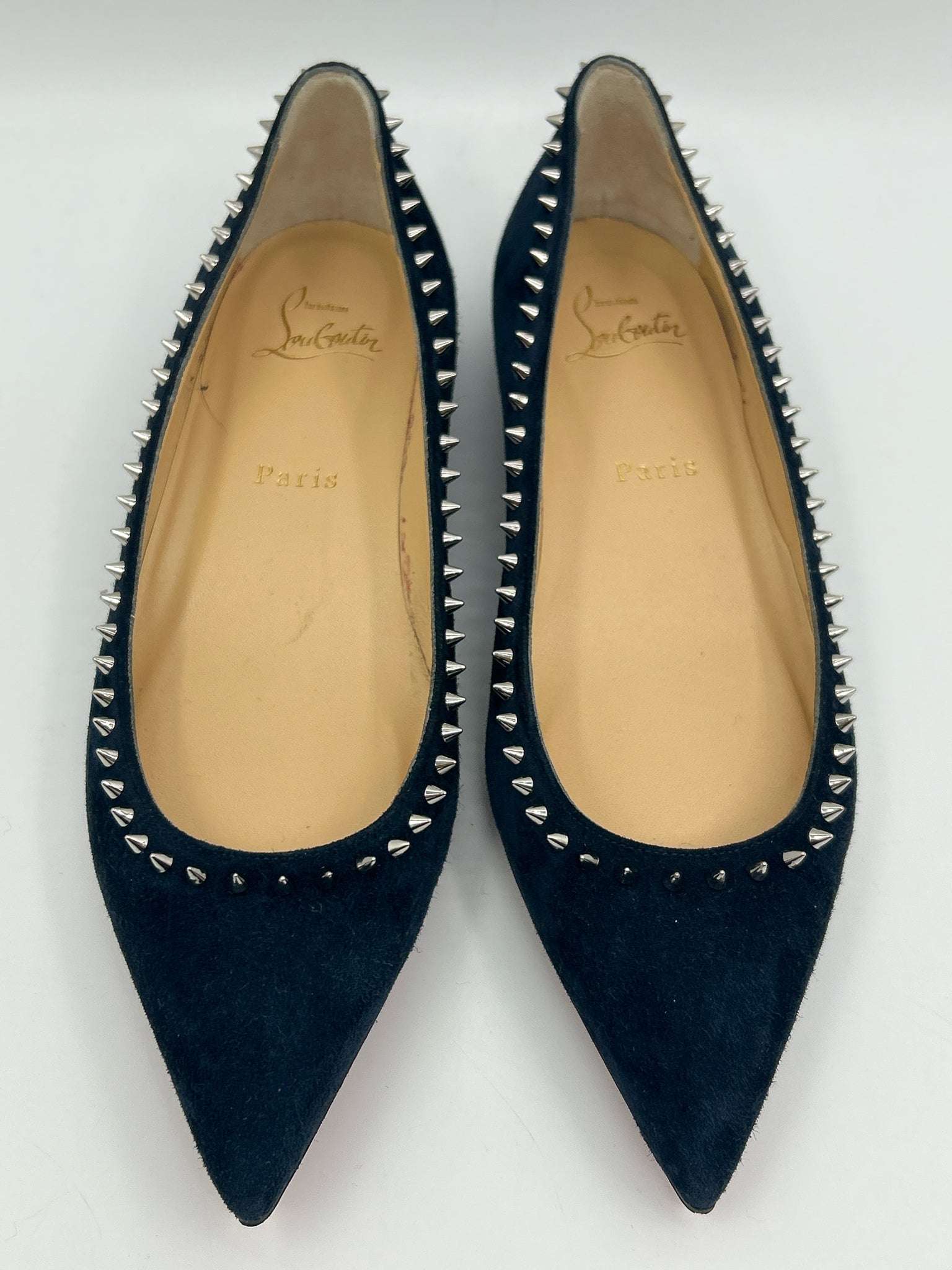 CHRISTIAN LOUBOUTIN Size 37 Navy Women Flats