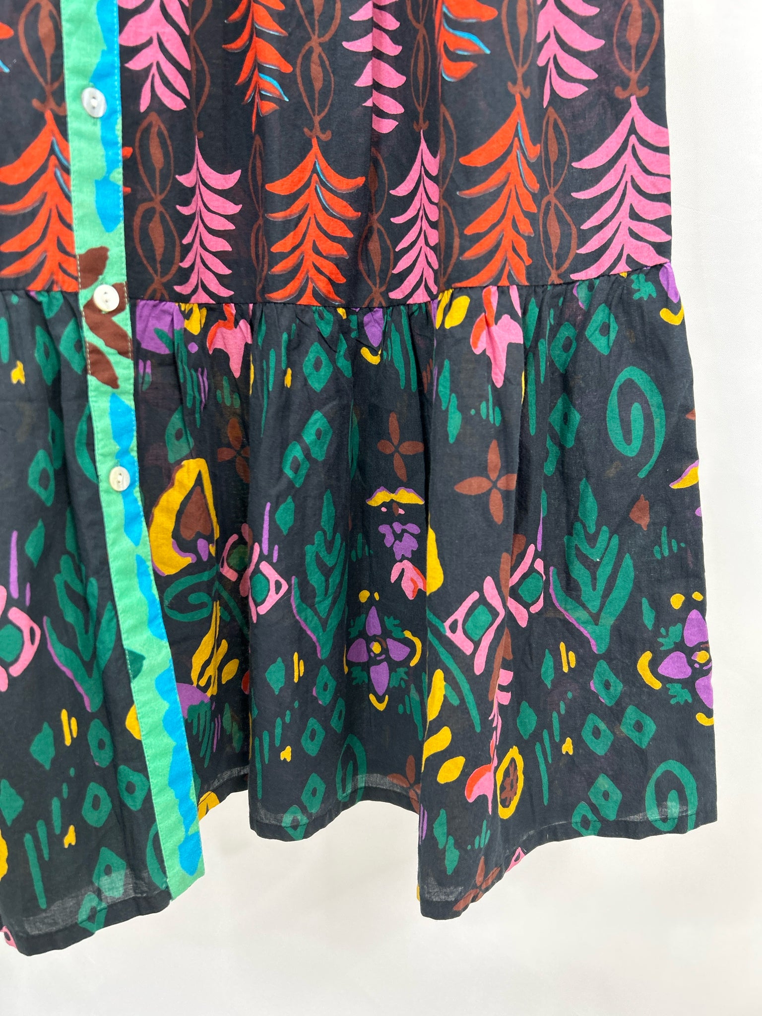 BE BOHO Size XS Black Print Women Dress