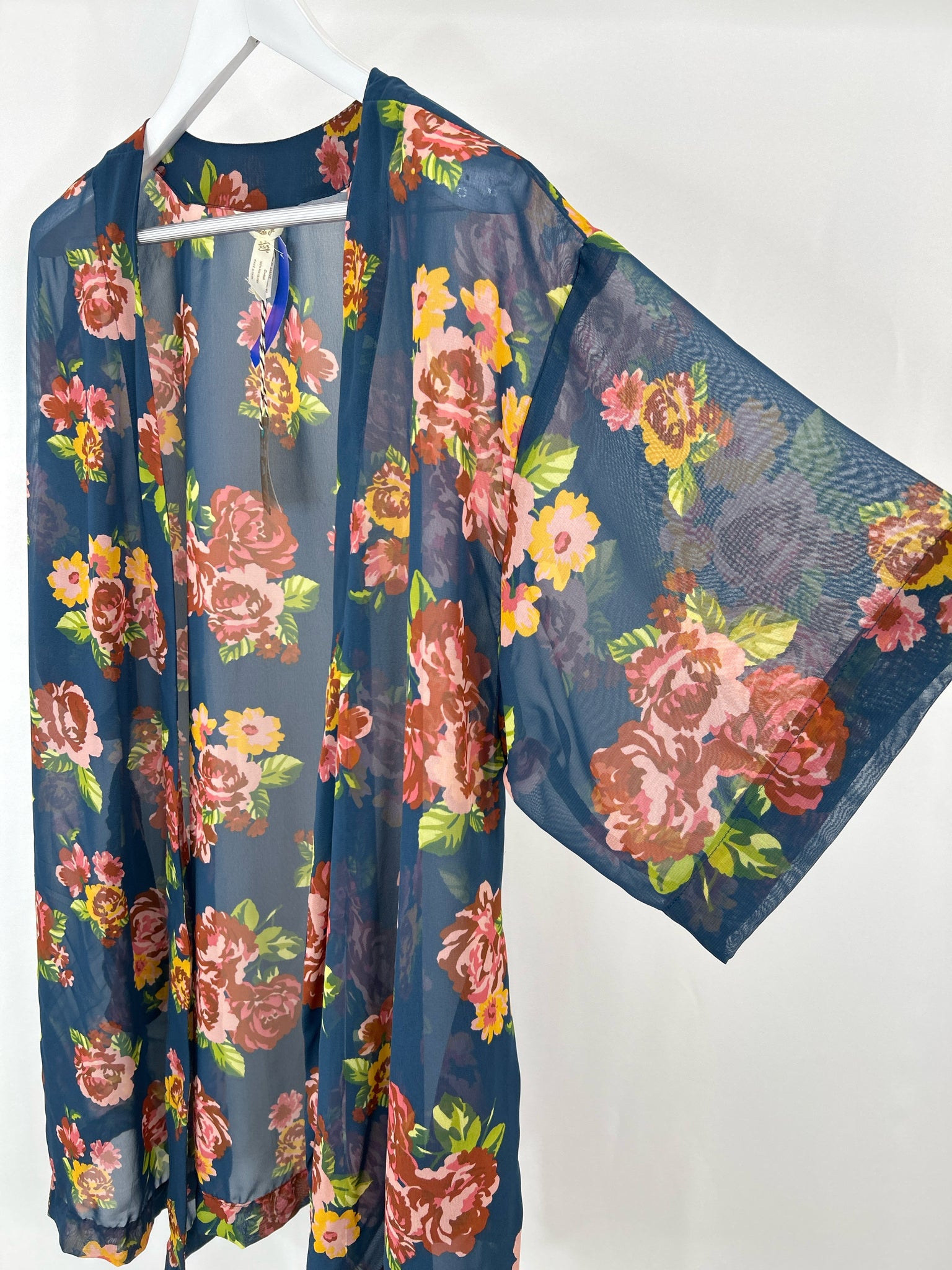 MATILDA JANE Size XS/S Blue floral Women Kimono