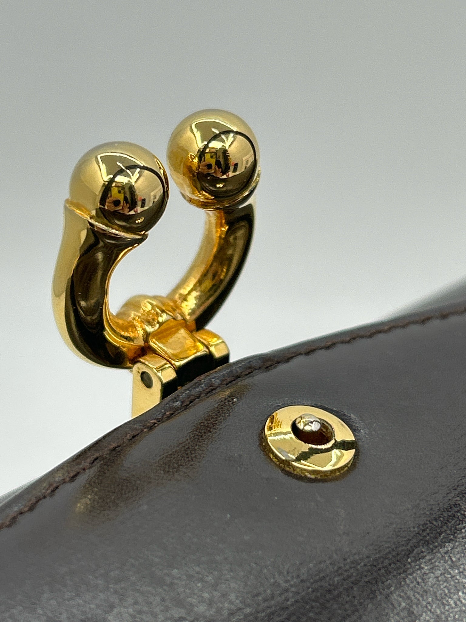 GUCCI Dark Brown Vintage Women Purse