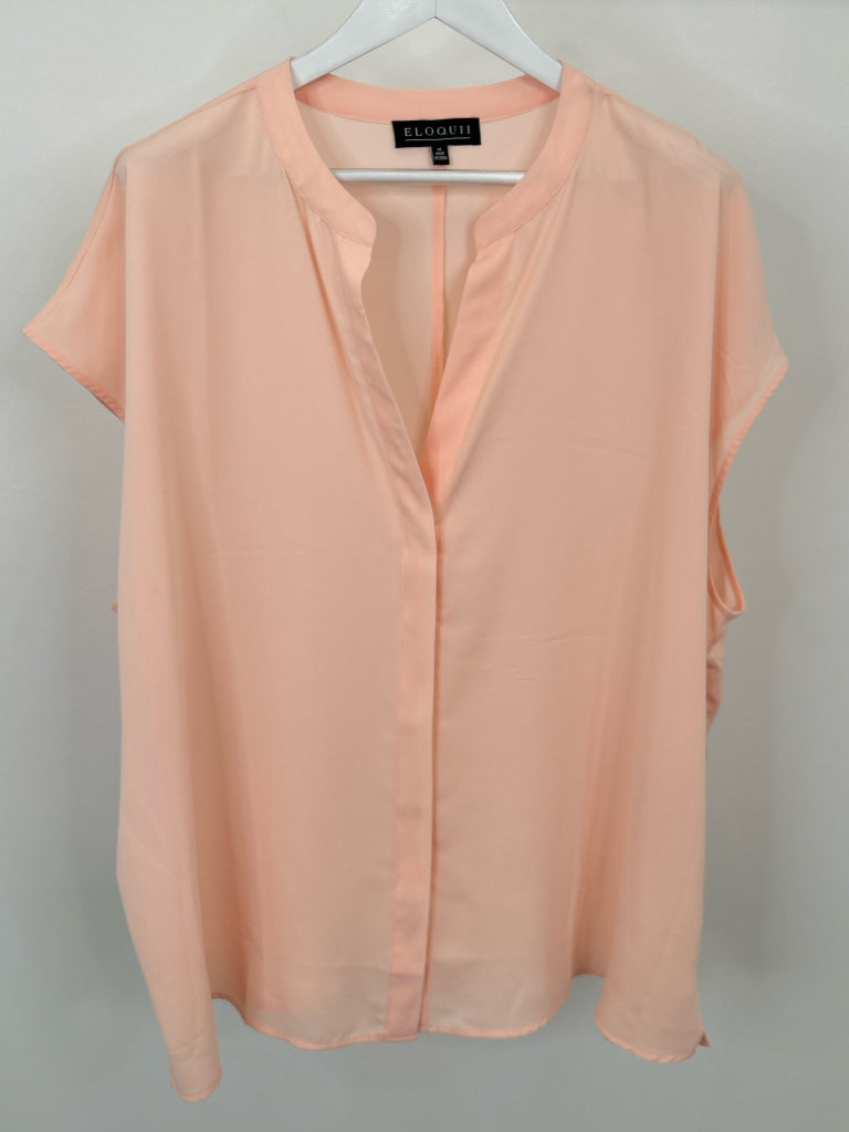 ELOQUII Women Size 24 Pink Blouse NWT