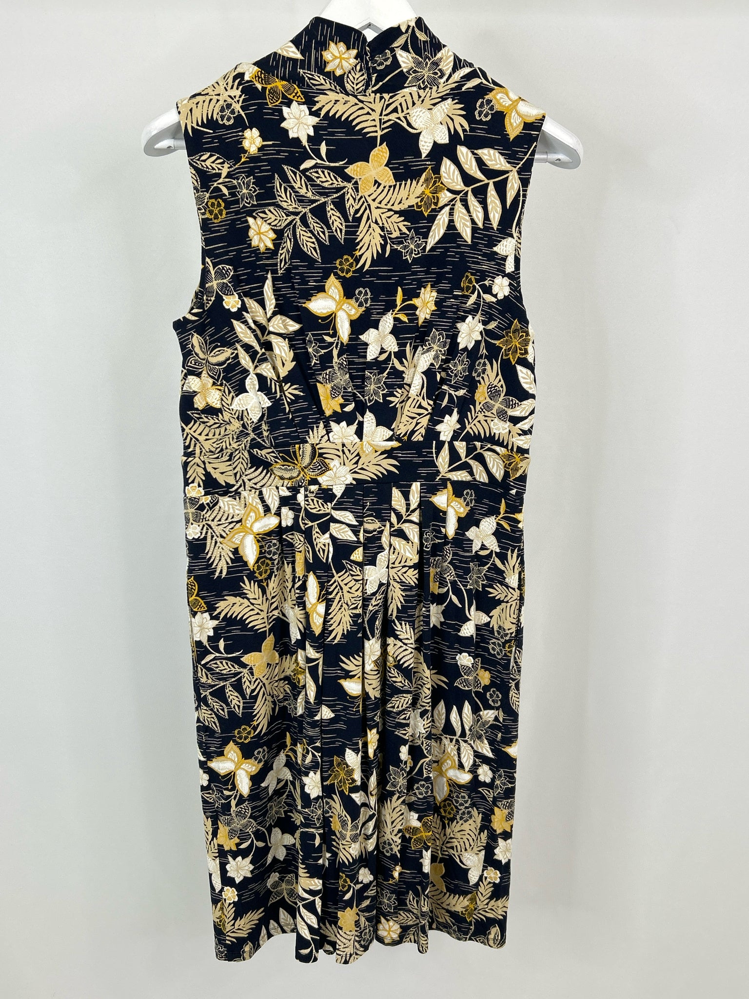 CHICO'S Size 8/10 Navy Print Women's Dress