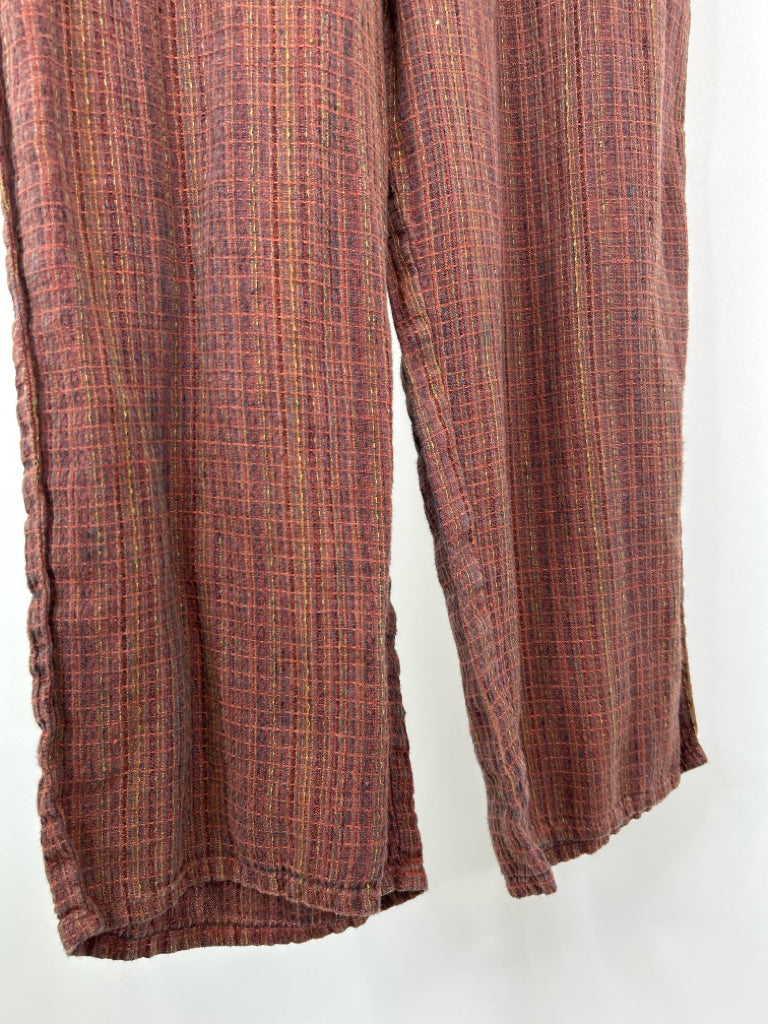 FLAX Women Size S BRICK RED PRINT Pants