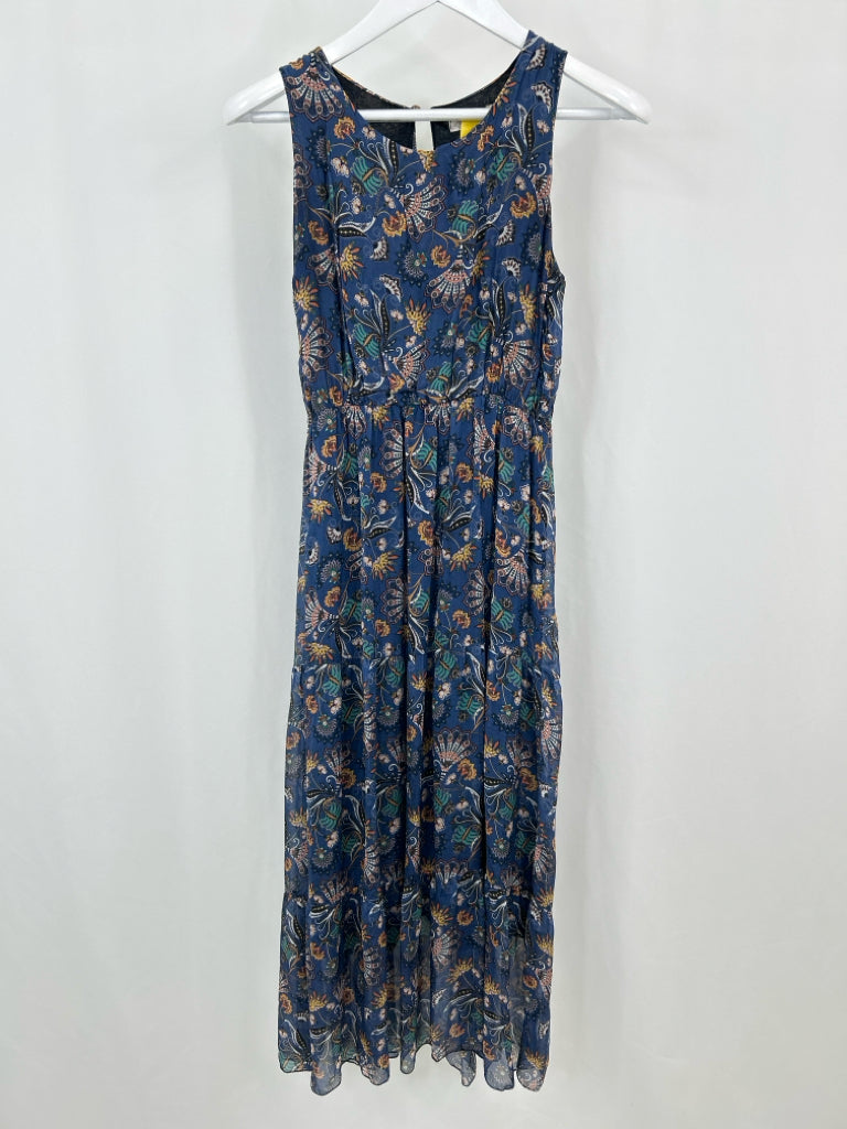 Lara Guidotti Women Size S Blue Print Dress