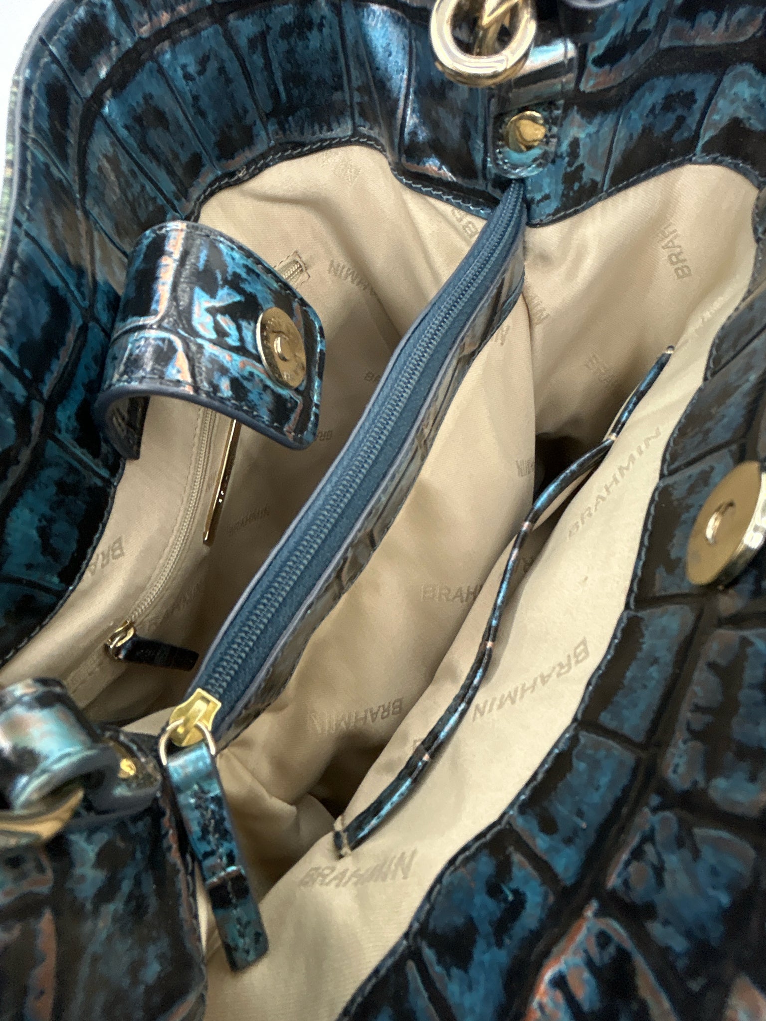 BRAHMIN BLUE AND GREEN Women Purse