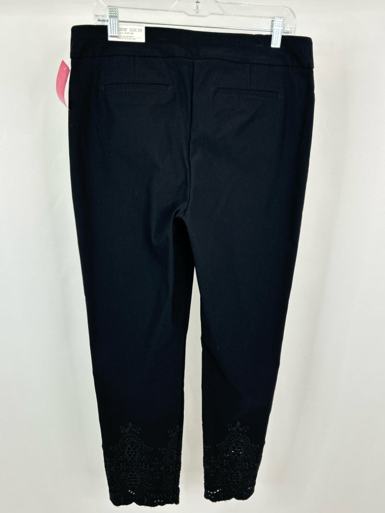 CHICO'S Size 12 Black Women's Pants