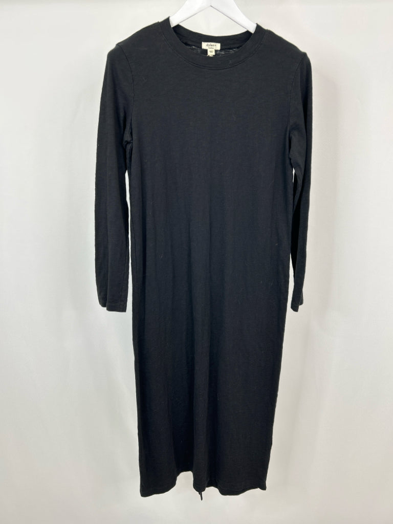 DYLAN Size M Black Cotton Slub Mock Dress NWT