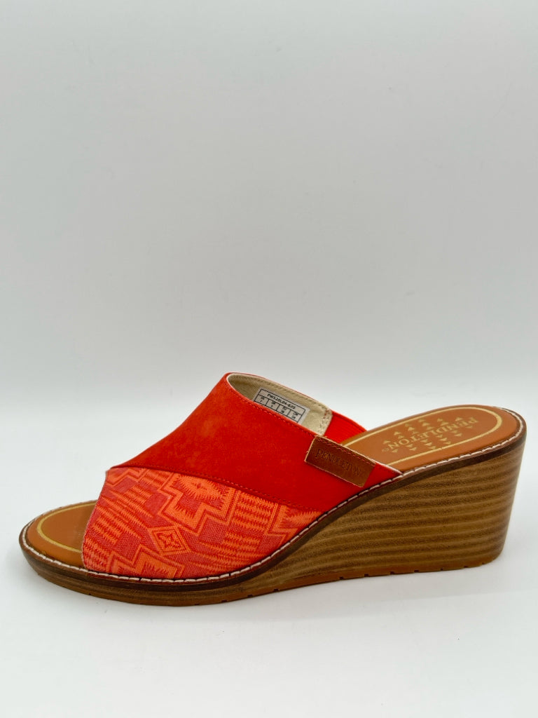 PENDLETON Size 7 Orange Red Sandal