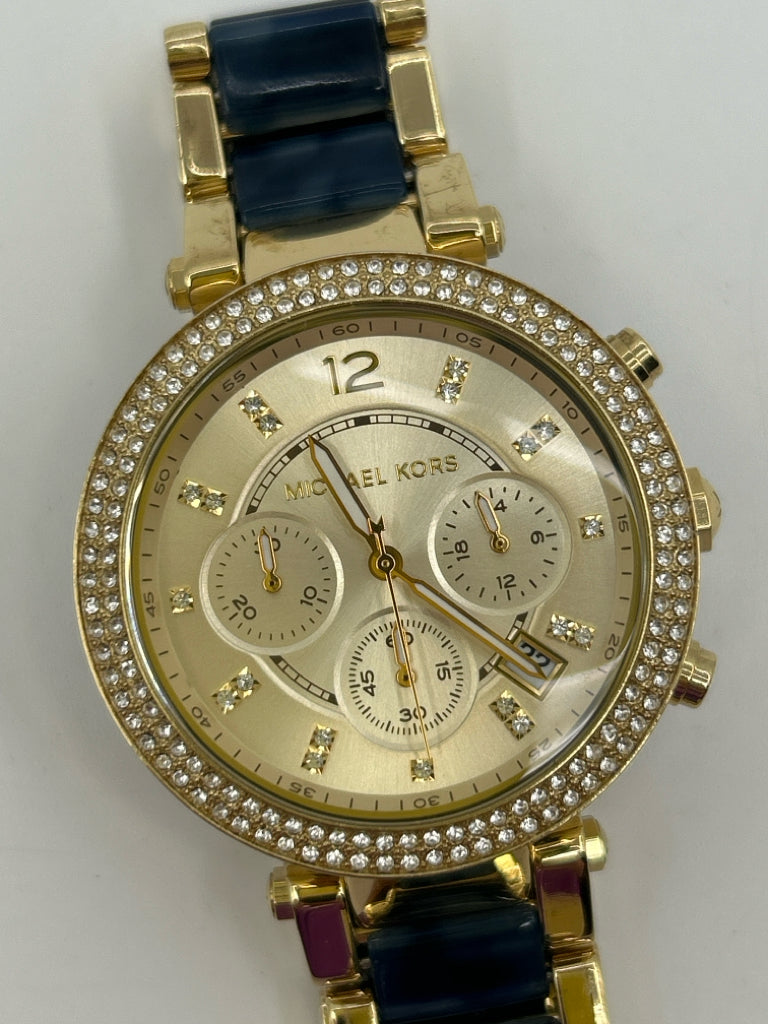 MICHAEL KORS blue and gold NWT Watch