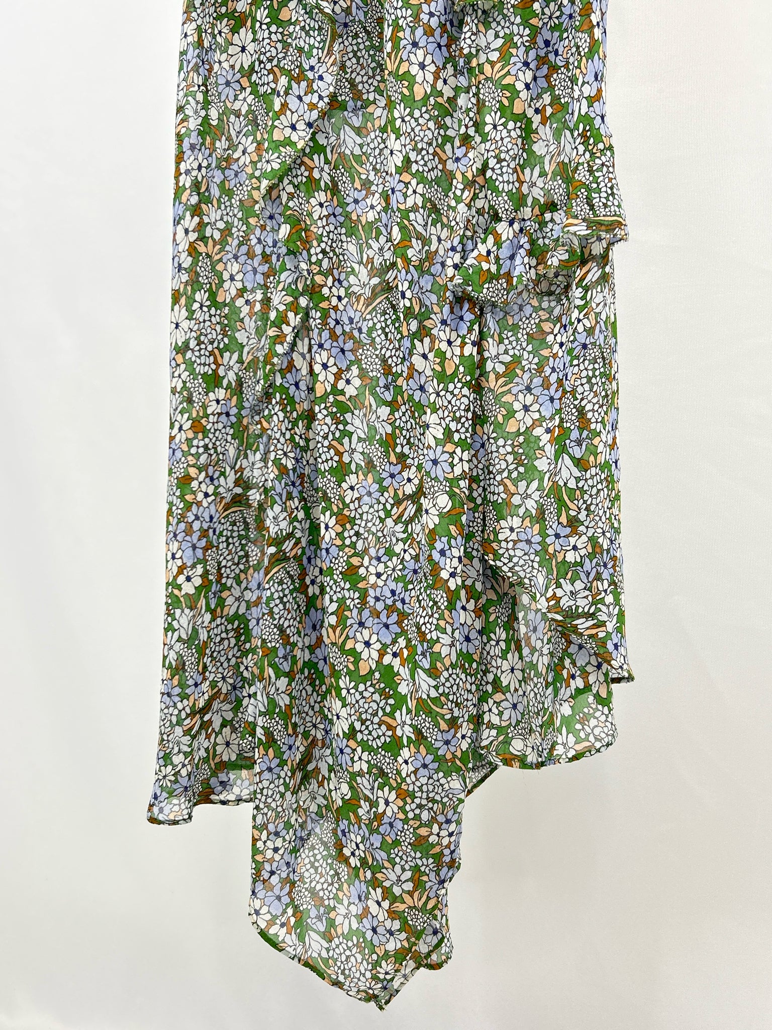 VERONICA BEARD Size 2 Green Floral Women Dress