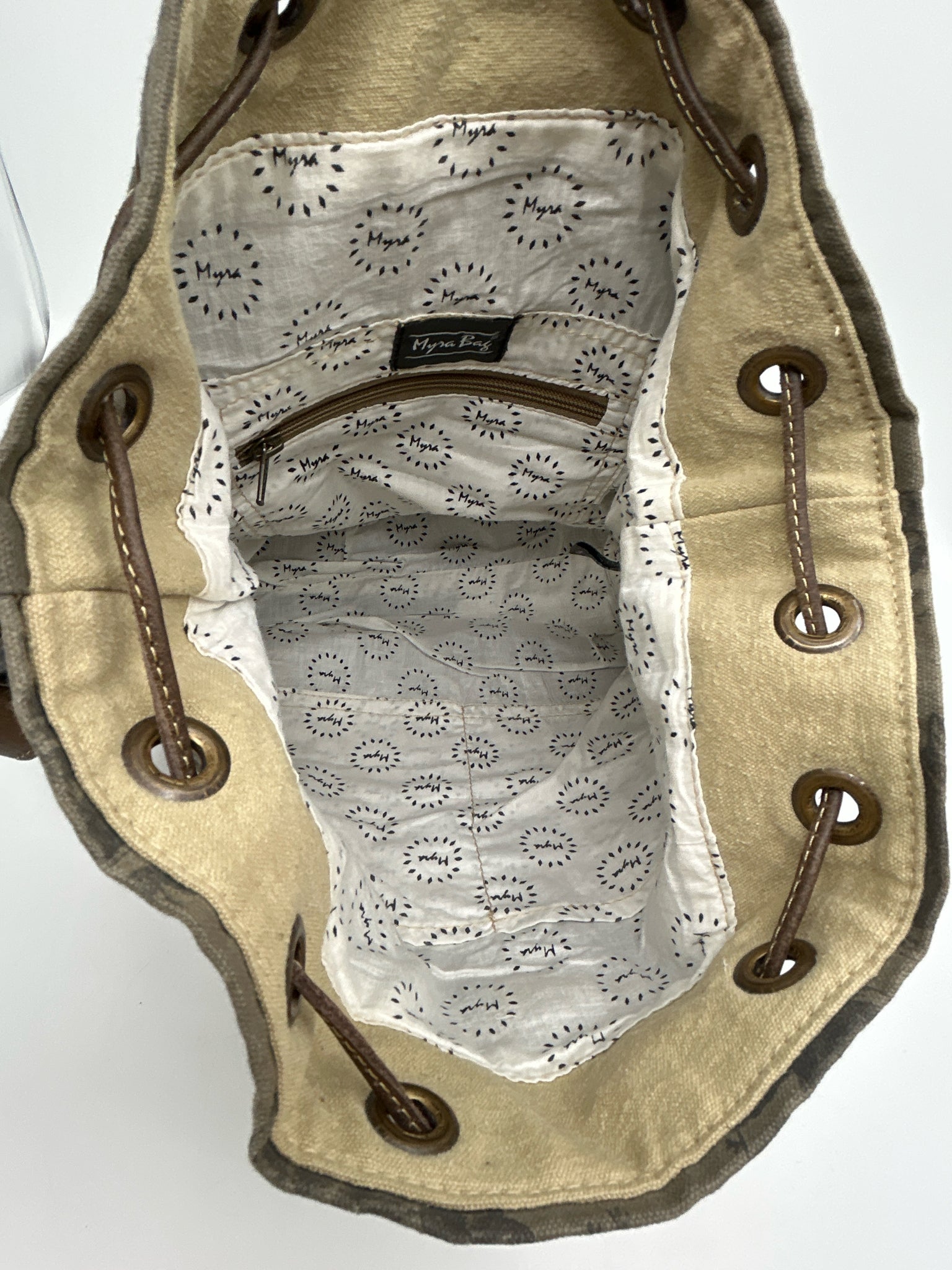 MYRA BAG Brown Print Women Purse