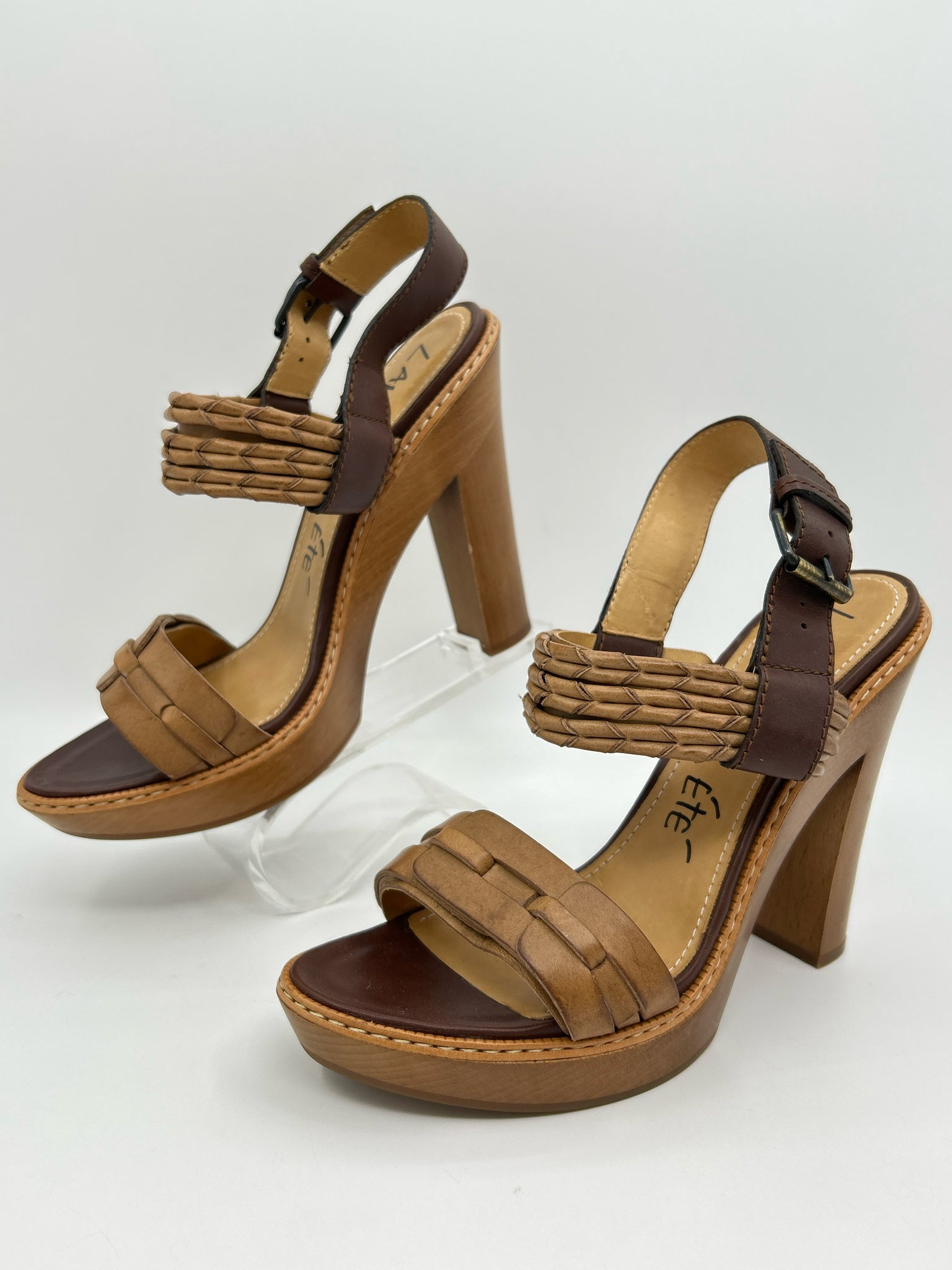 LANVIN Size 40.5 Brown Women Sandal