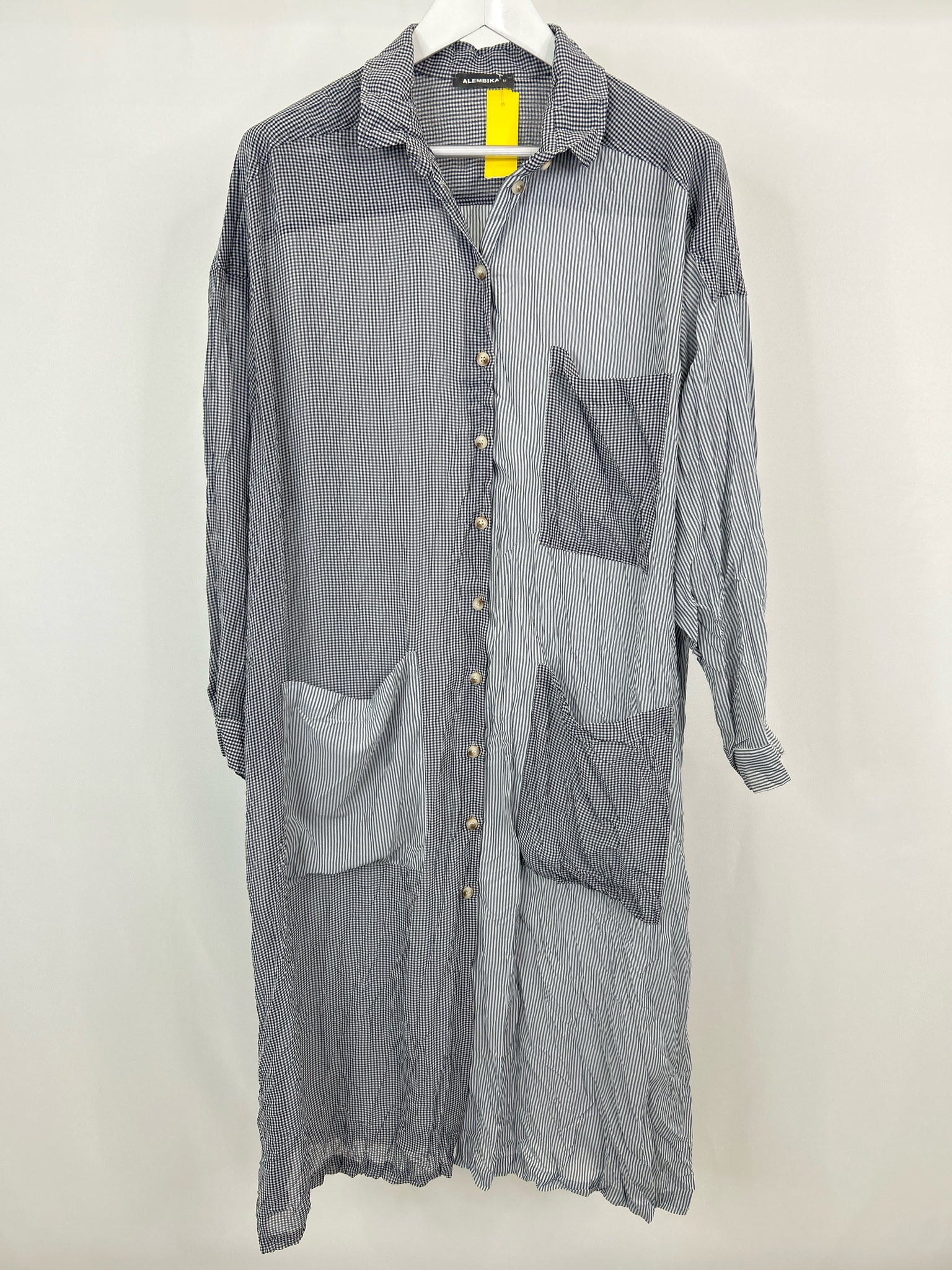 ALEMBIKA Size M NAVY AND GREY Women Dress