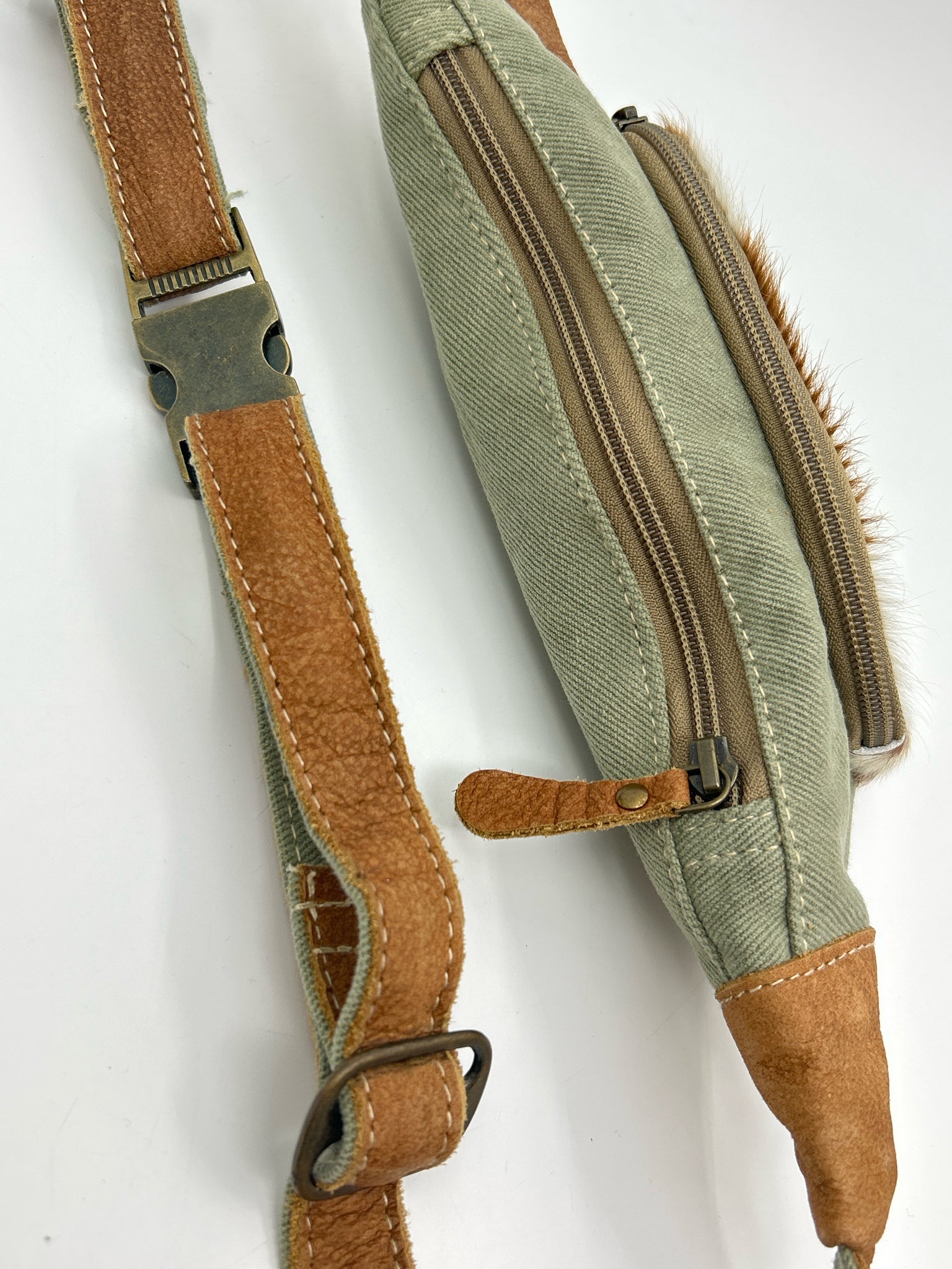 MYRA BAG Olive and Brown Women Purse