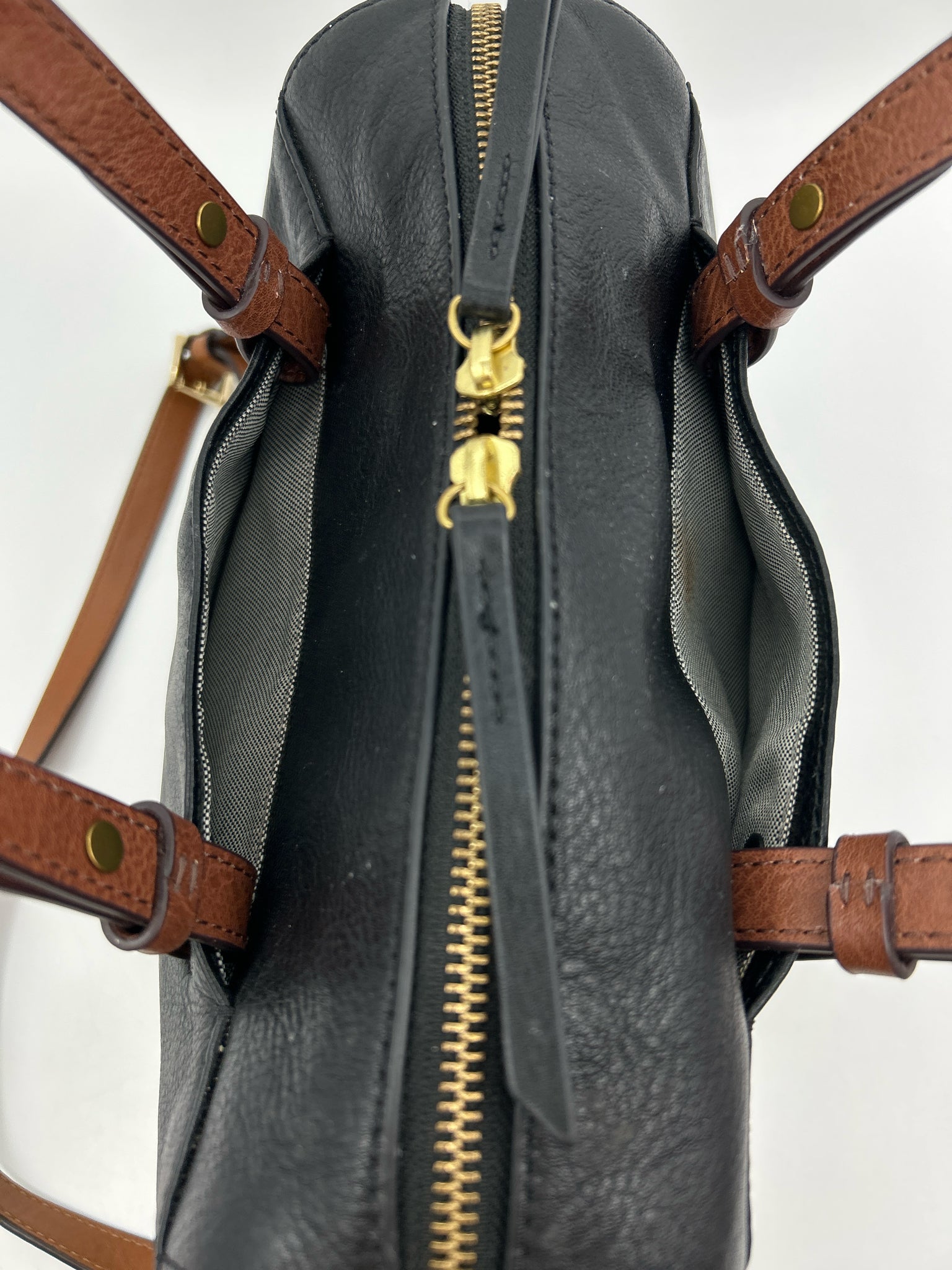 FOSSIL BLACK AND TAN Women Purse