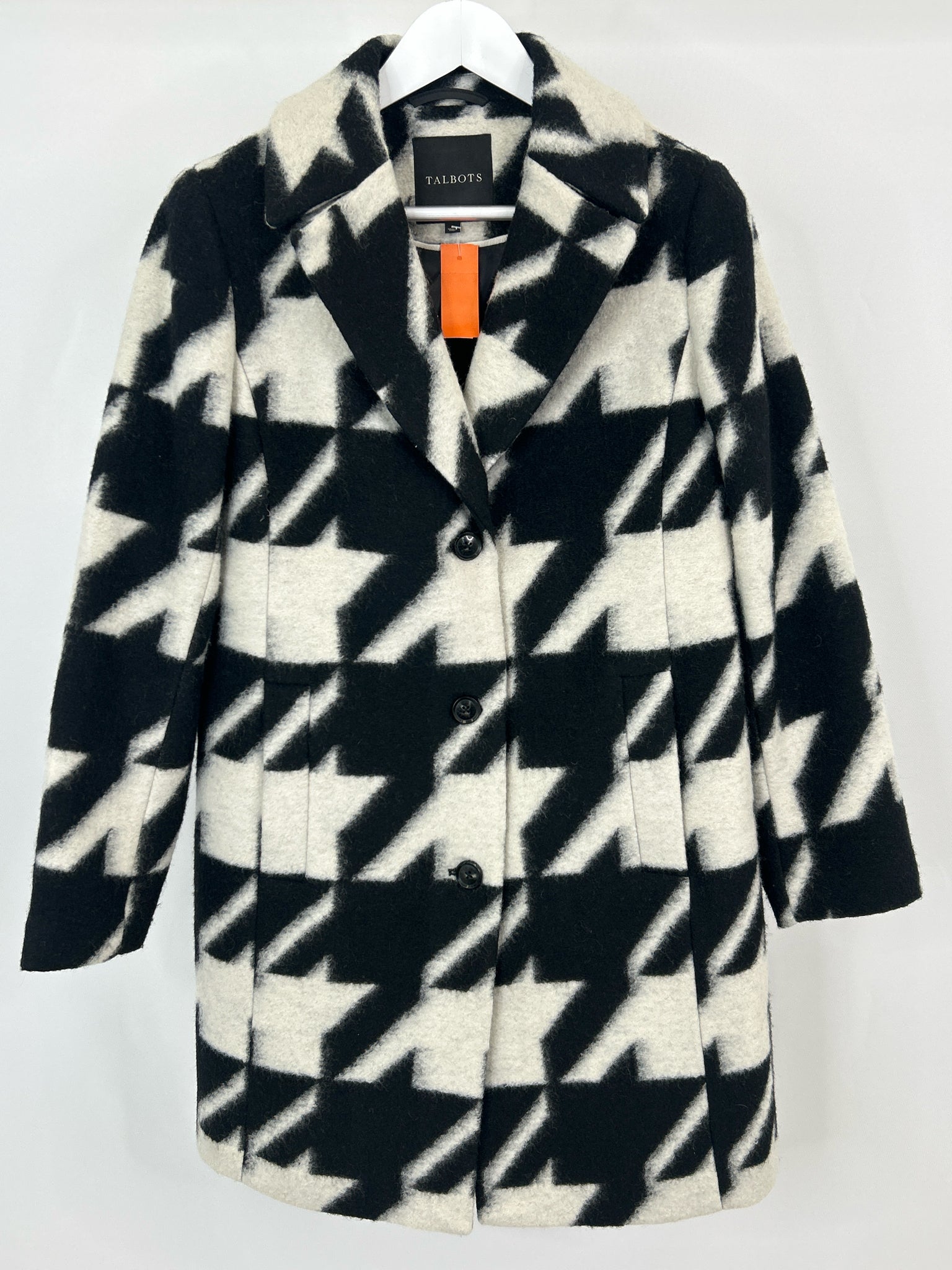 TALBOTS Size 6 White & Black Women Coat