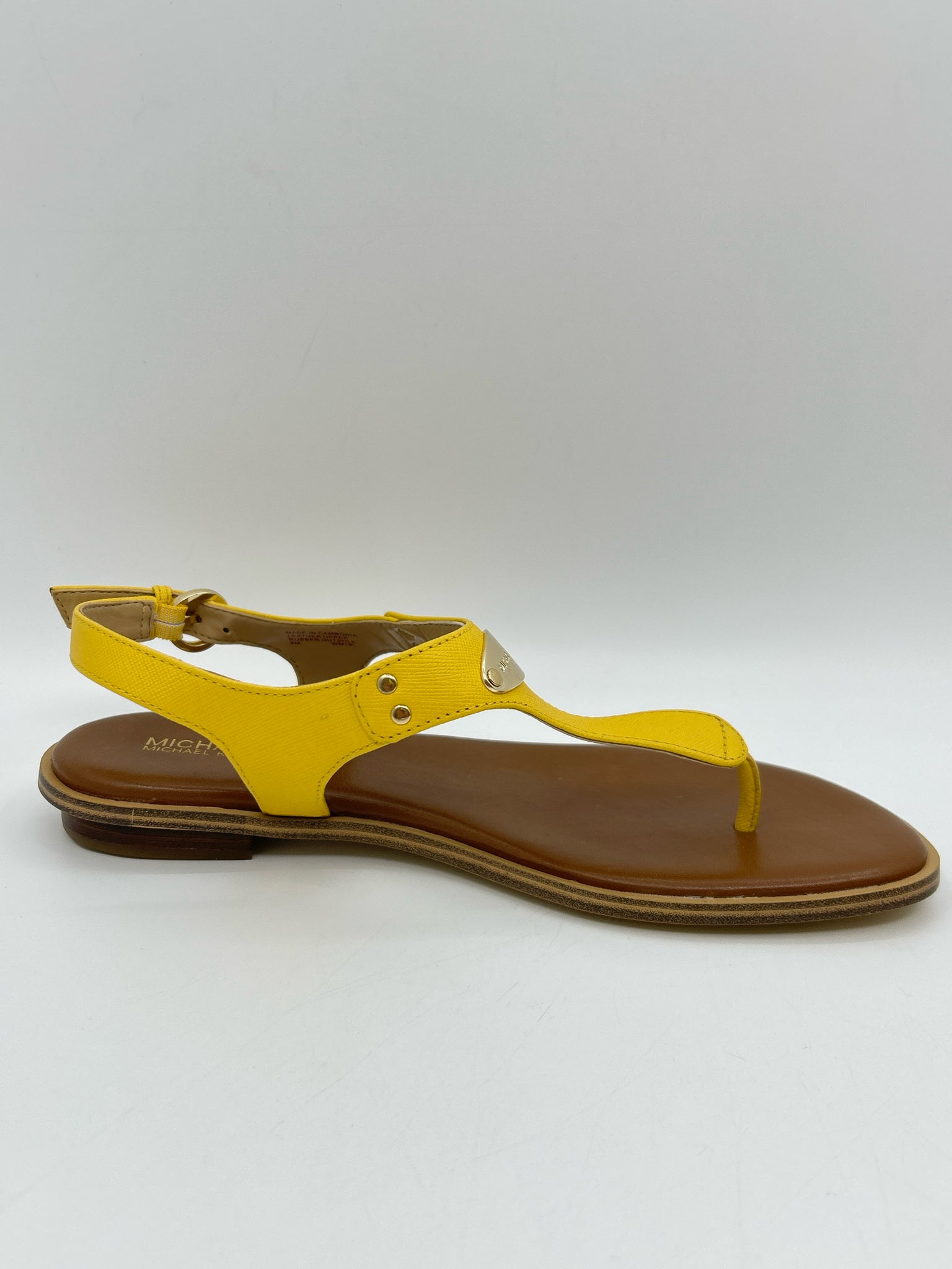 MICHAEL MICHAEL KORS Size 8M Yellow & Brown Women Sandal