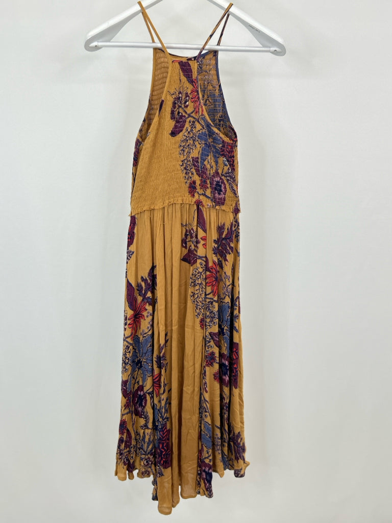 FREE PEOPLE Size XS Mustard Women's Dress NWT