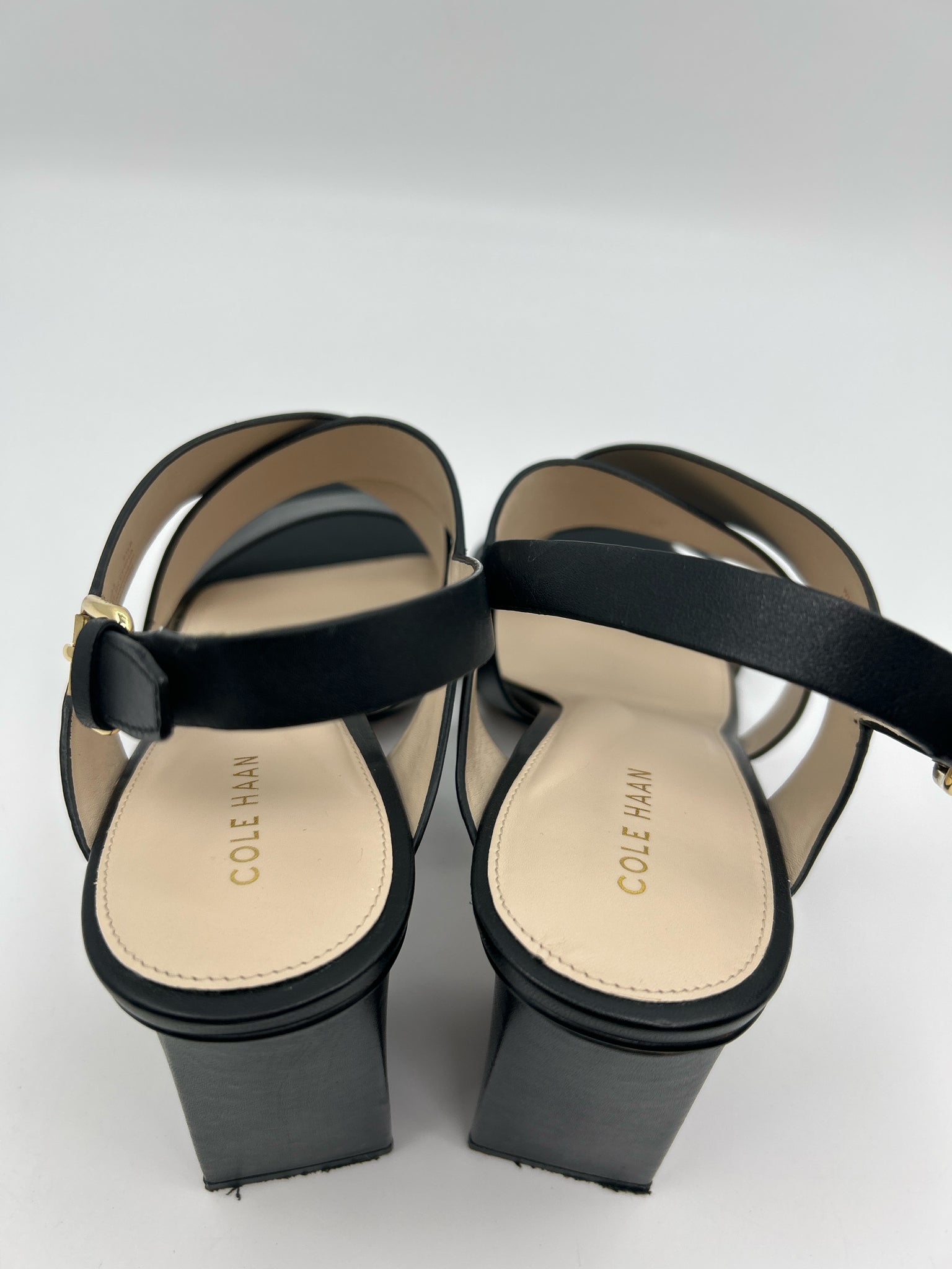 COLE HAAN Size 9.5B Black Women Sandal