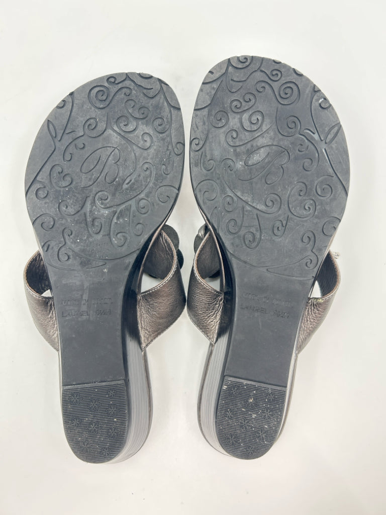 BRIGHTON Size 8.5M Pewter Women's Sandal