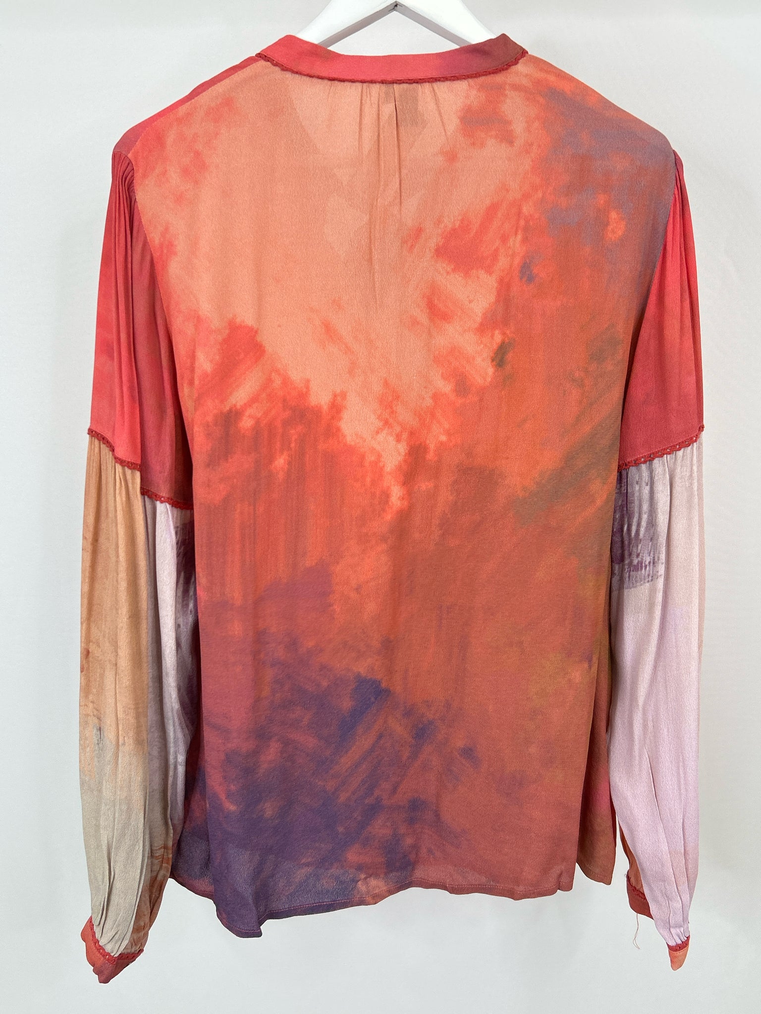 BL^NK LONDON Size L Coral and Purple Women Blouse