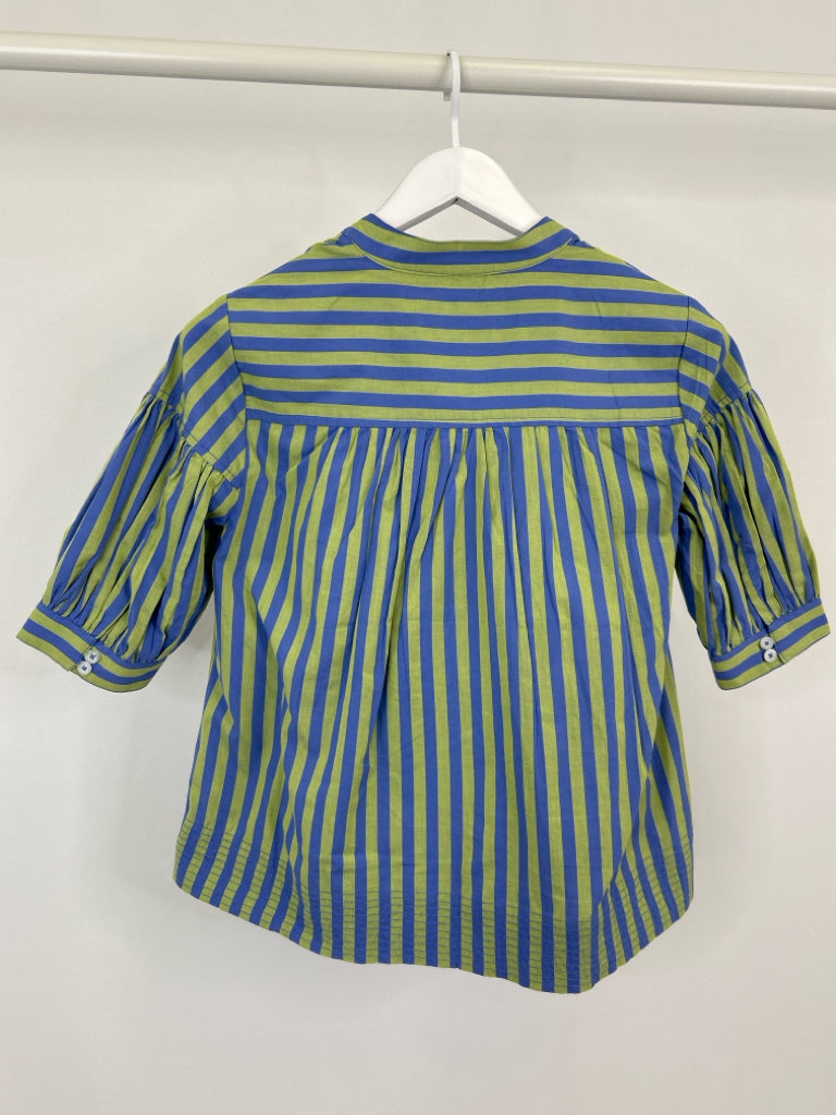 ANTHROPOLOGIE Size XS BLUE AND GREEN Women's Top