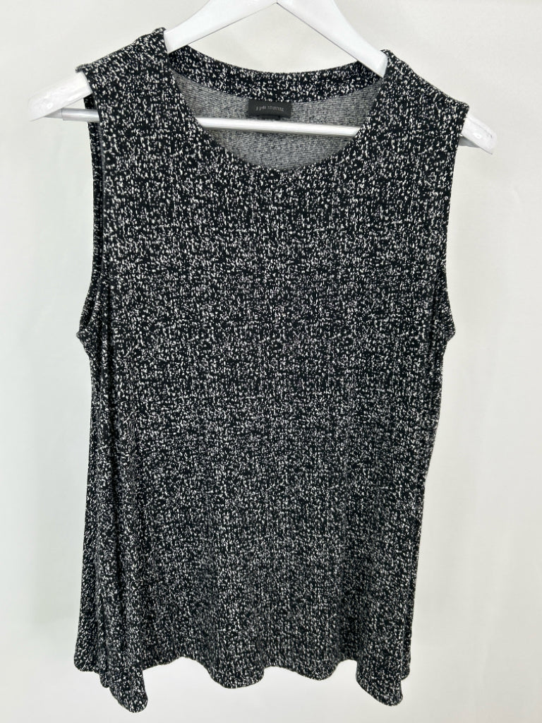 J JILL Women Size XL/XLP Black Print 2-piece Set