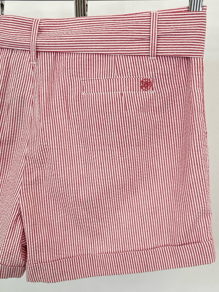 LAUREN JAMES Size XL Red Striped Women's Shorts