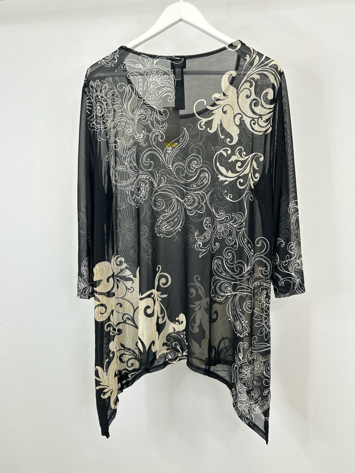 CHICO'S Size XXL Black and Neutral Women Top