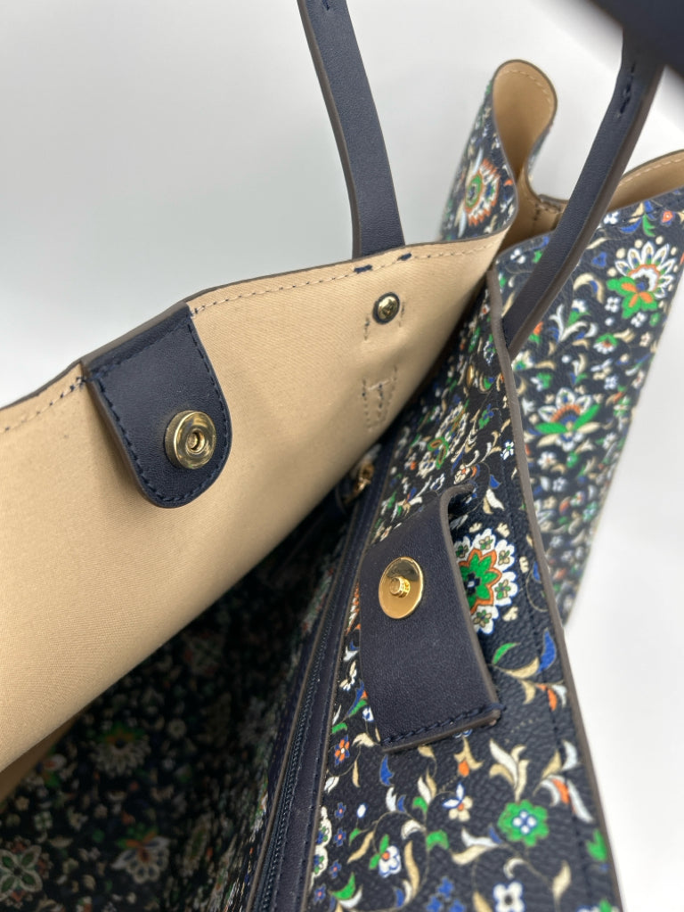 TORY BURCH Navy Print Women's Tote