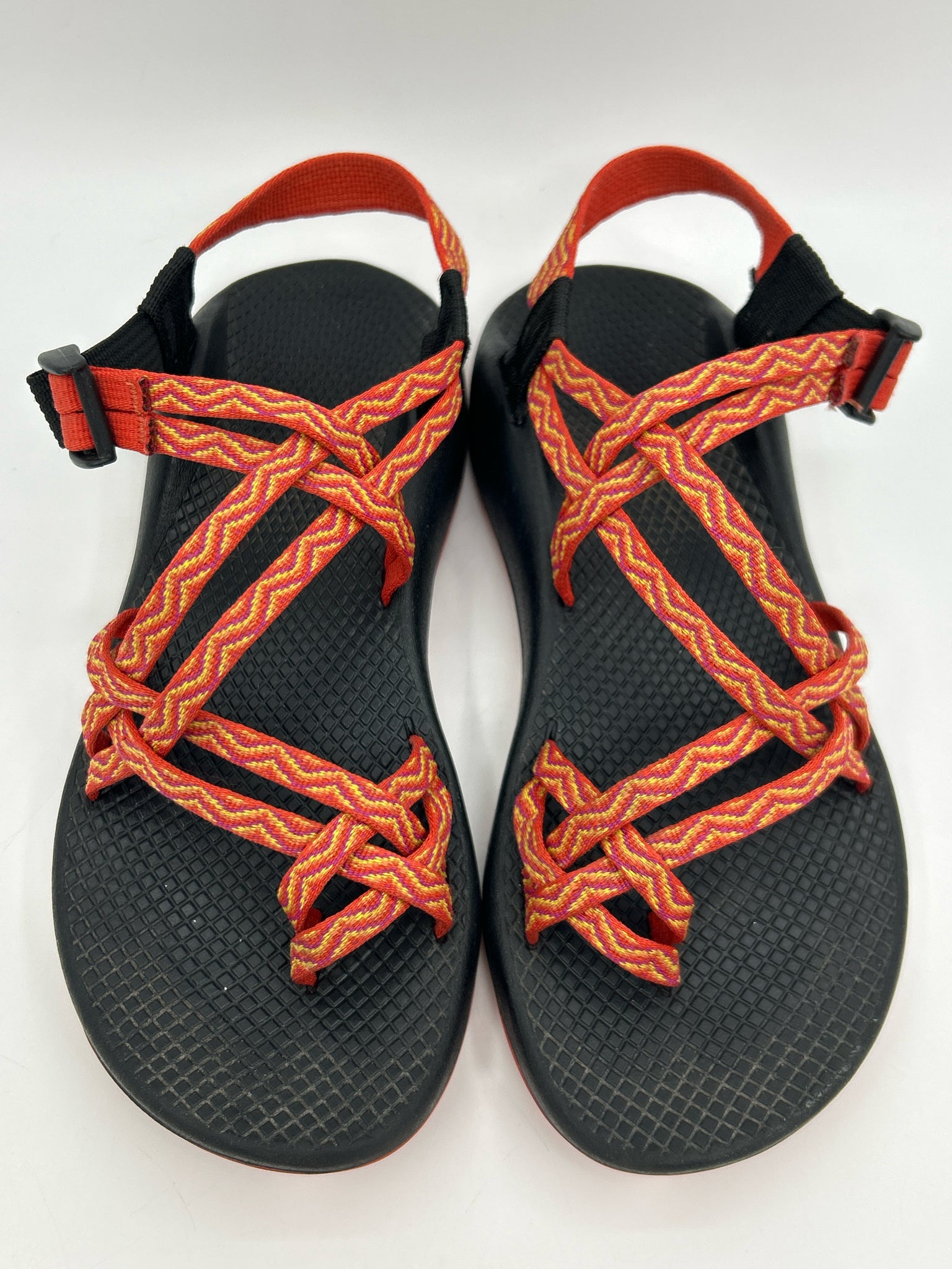 CHACO Size 8/8.5 ORANGE & BLACK Women Sandal