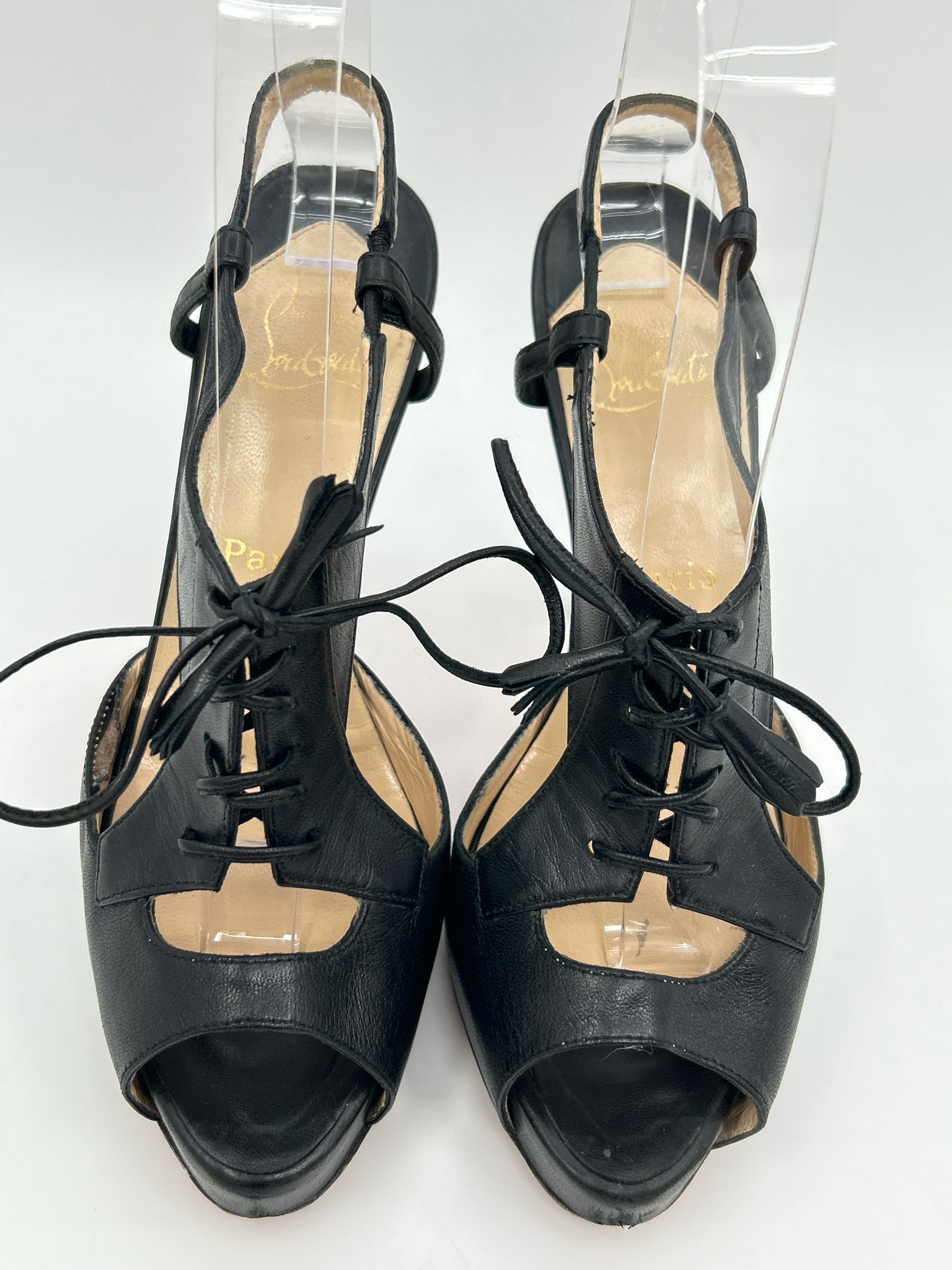CHRISTIAN LOUBOUTIN Size 38.5 Black Women Sandal