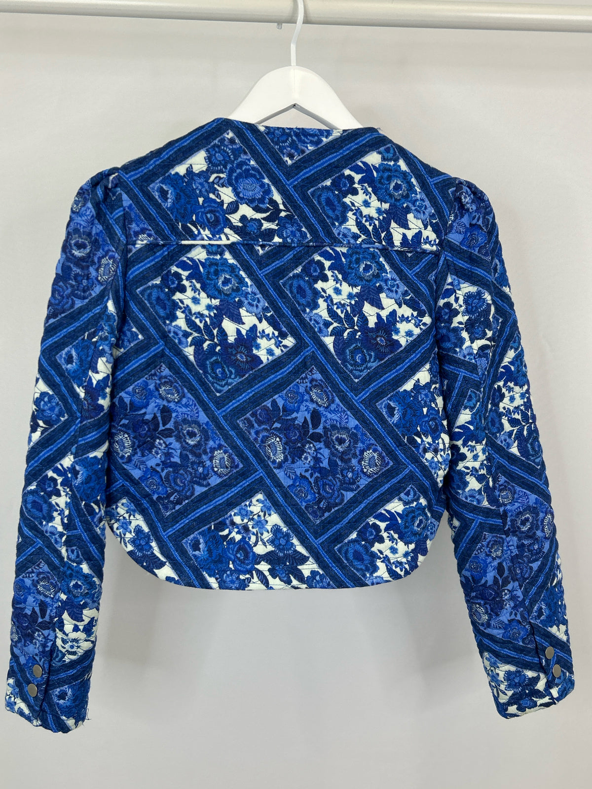 7 FOR ALL MANKIND Size S BLUE & WHITE Women Jacket