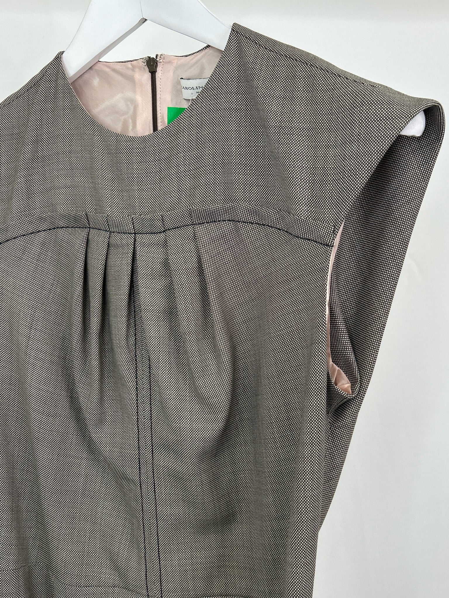 CAROLINA HERRERA Size 10 Grey & Black Women Dress