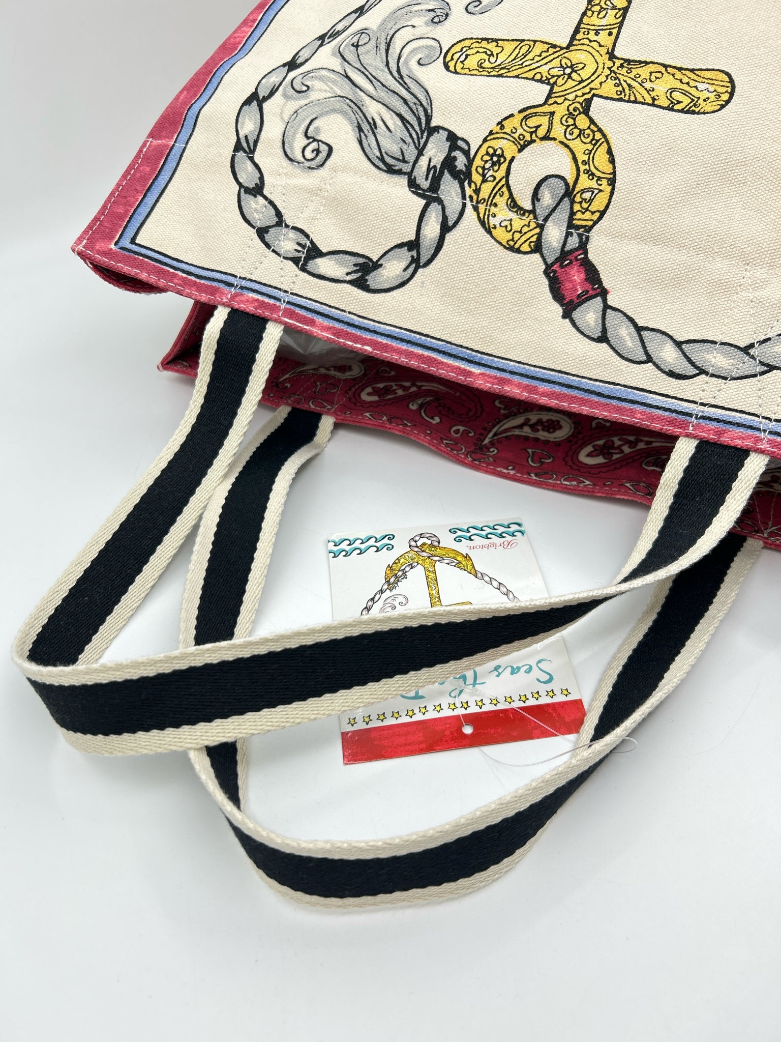 BRIGHTON CREAM AND RED Women Tote