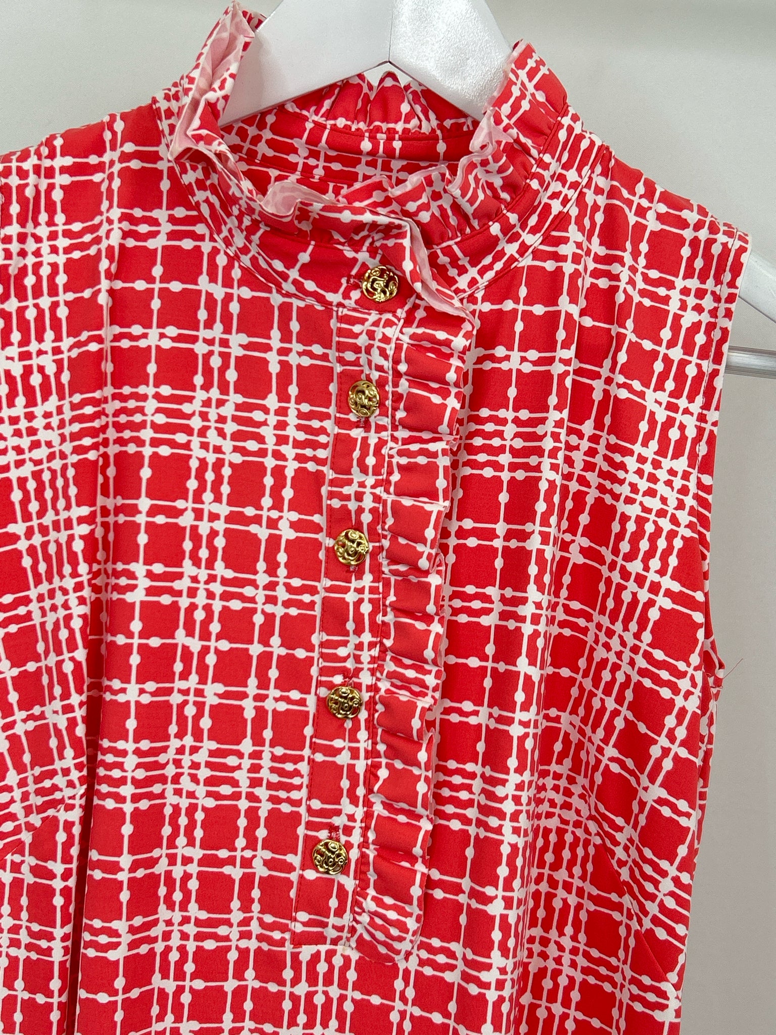 KATHERINE WAY Size M PINK AND WHITE Women Dress