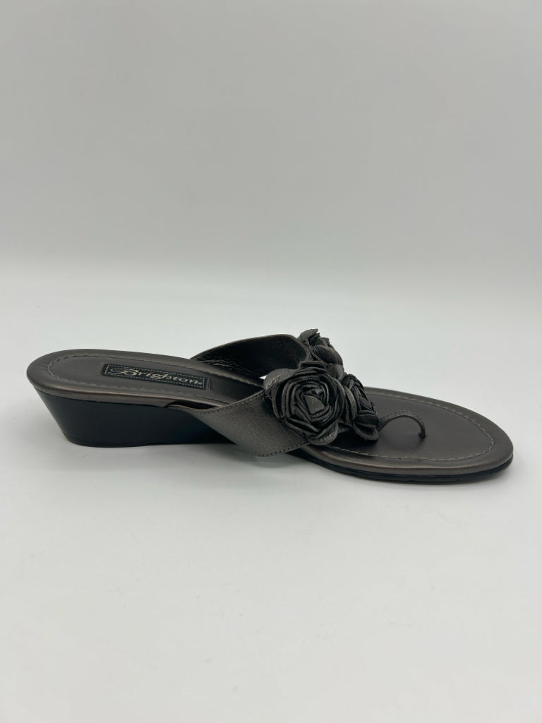 BRIGHTON Size 8.5M Pewter Women's Sandal