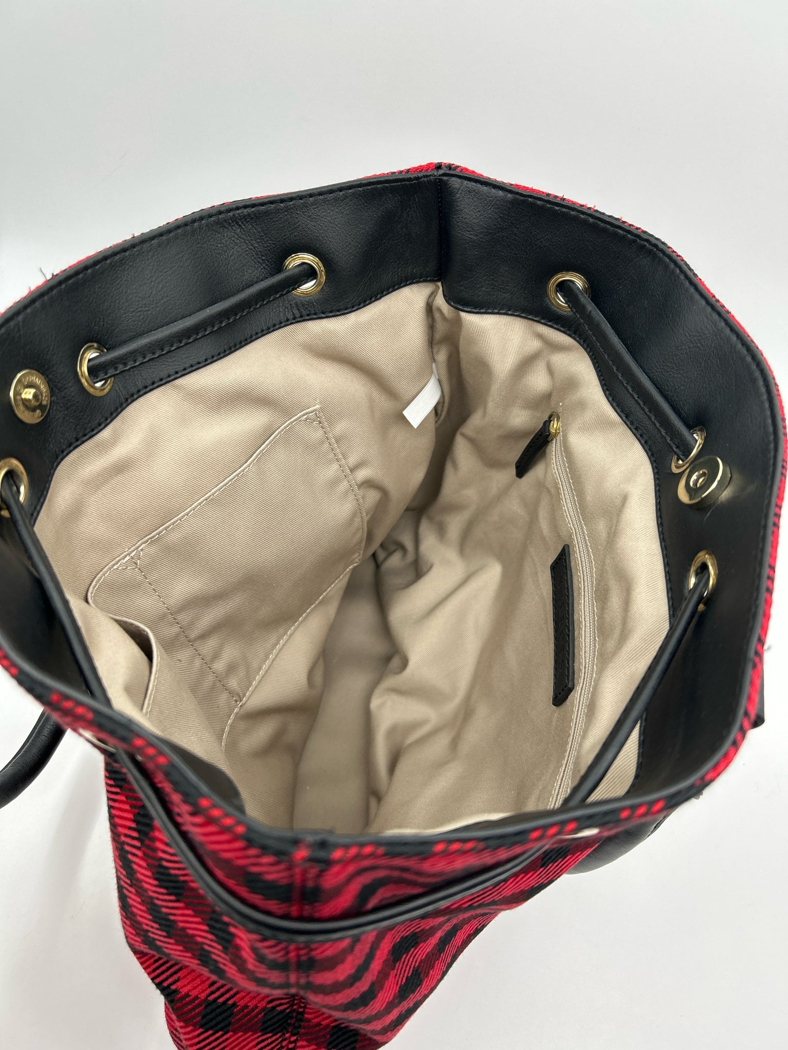 TALBOTS Red and Black Women Tote