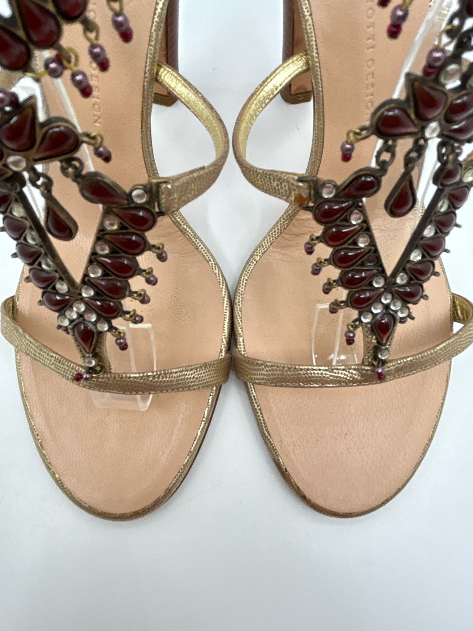 GIUSEPPE ZANOTTI Size 9.5B Gold Women Sandal