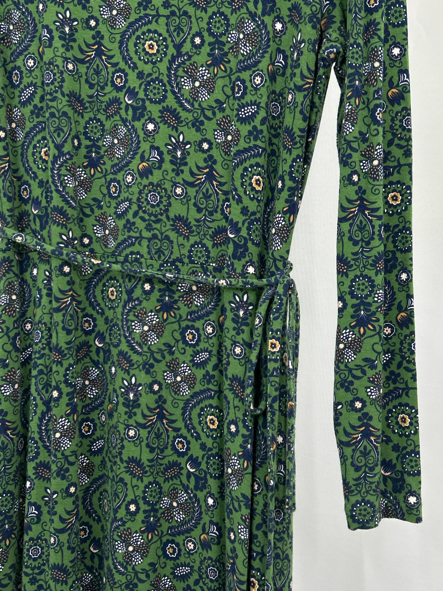 BODEN Size 10R Green Floral Women Dress