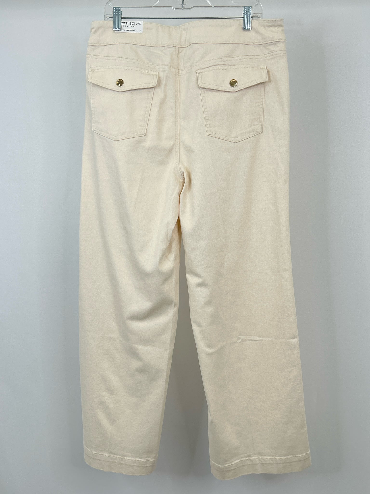 CHICO'S Size 14R CREAM DENIM Women jeans