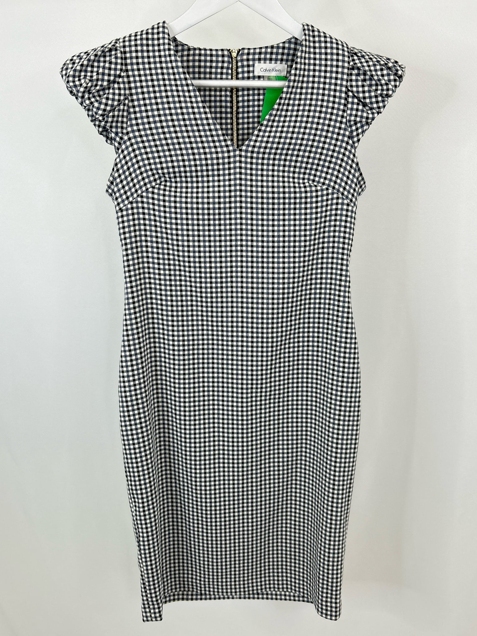 CALVIN KLEIN Size 6 Black and White Women's Dress